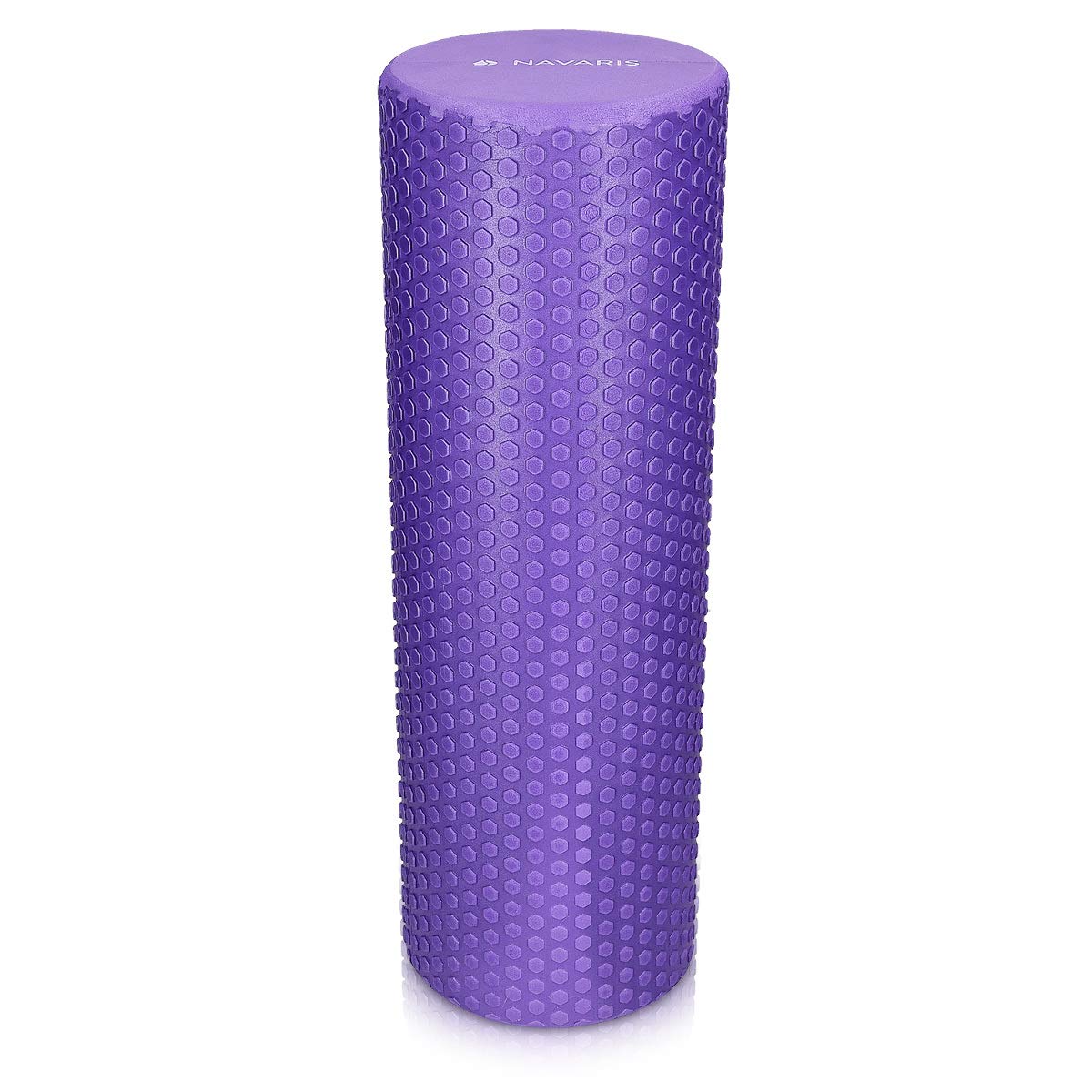 Navaris EVA Foam Roller for Exercise, Pilates, Yoga, Stretching, Muscle Massage - Κύλινδρος Γυμναστικής - 45cm - Purple - 45381.38