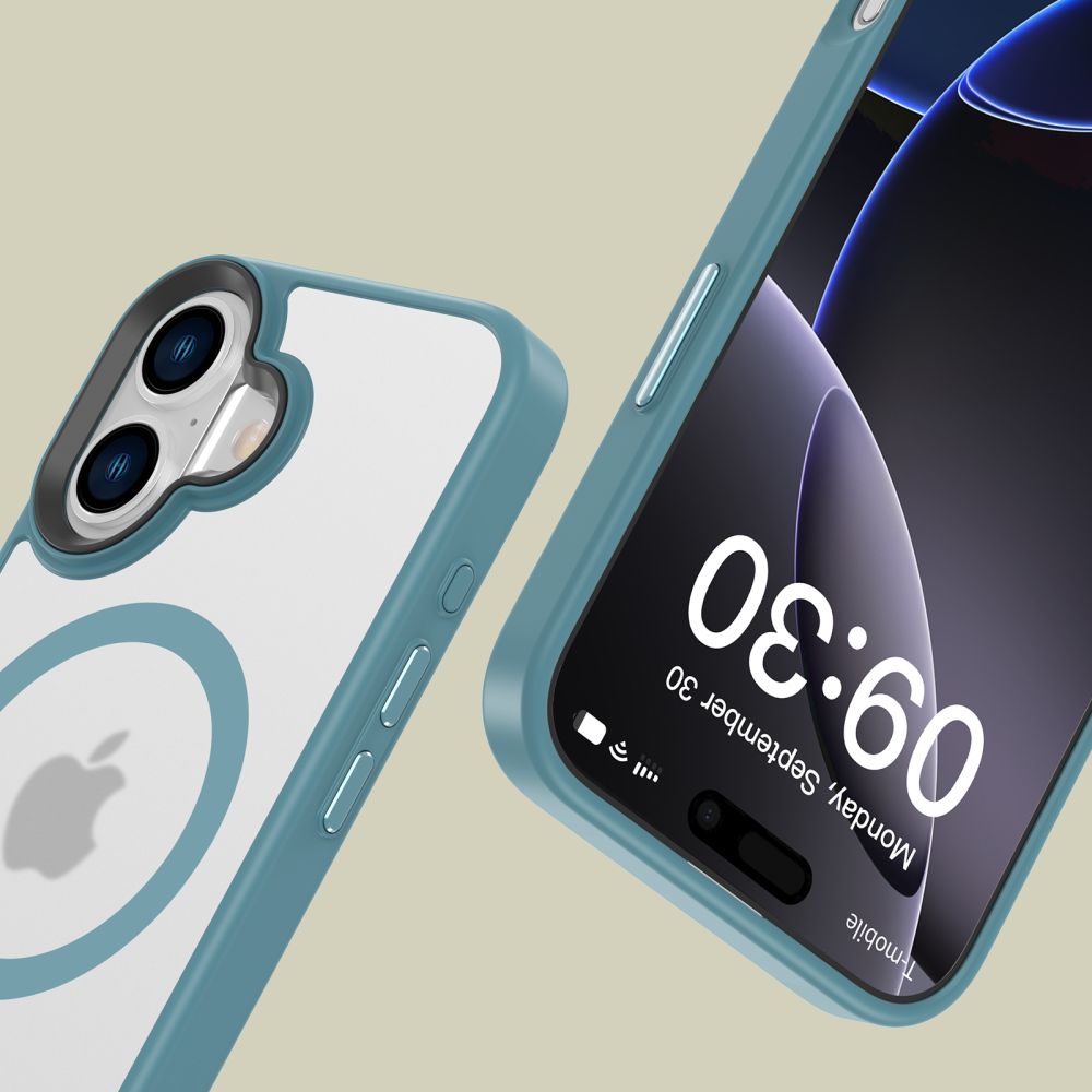 Tech-Protect iPhone 16 MagMat Σκληρή Θήκη με Πλαίσιο Σιλικόνης και MagSafe - Matte Teal