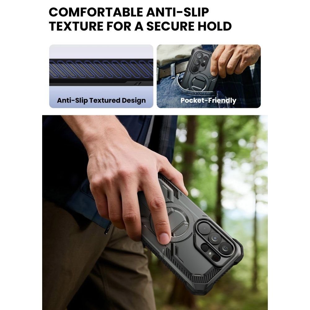 Supcase Samsung Galaxy S26 Ultra - Σκληρή Θήκη με Προστασία Οθόνης και Stand - Armorbox Clip Mag - Black
