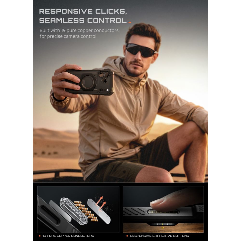Supcase iPhone 18 Pro Max / iPhone 17 Pro Max - Σκληρή Θήκη με MagSafe και Stand - UB Grip Mag - Black