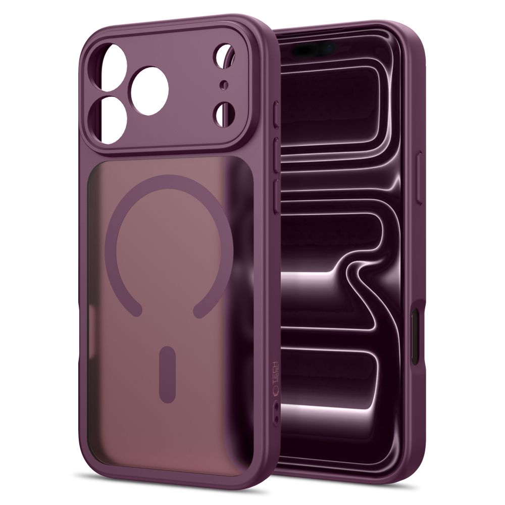 Tech-Protect iPhone 17 Pro / 18 Pro - Σκληρή Θήκη με Πλαίσιο Σιλικόνης και MagSafe - BasicMag - Matte Dark Cherry