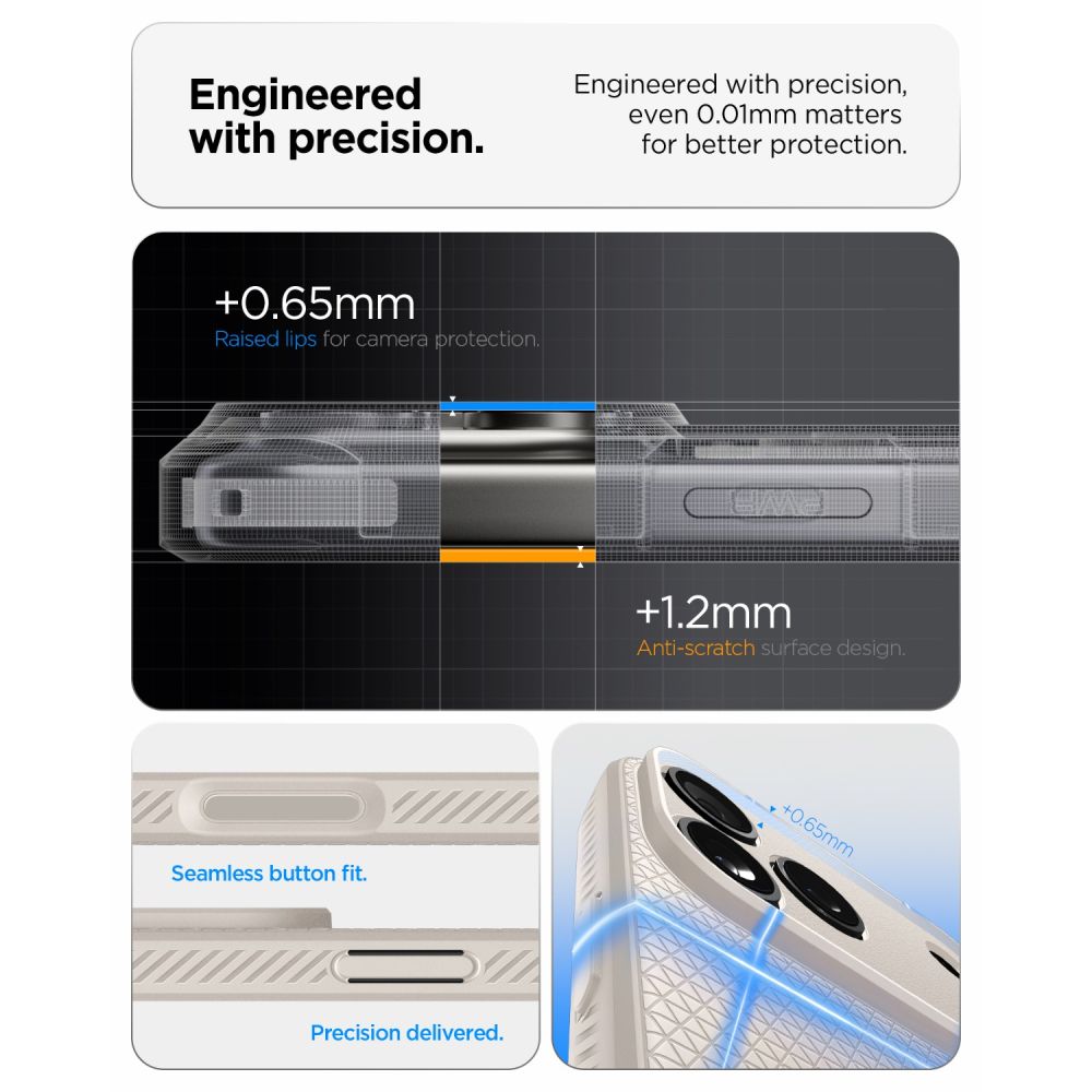 Spigen iPhone 18 Pro Max / iPhone 17 Pro Max - Θήκη Σιλικόνης - Liquid Air - Natural Titanium