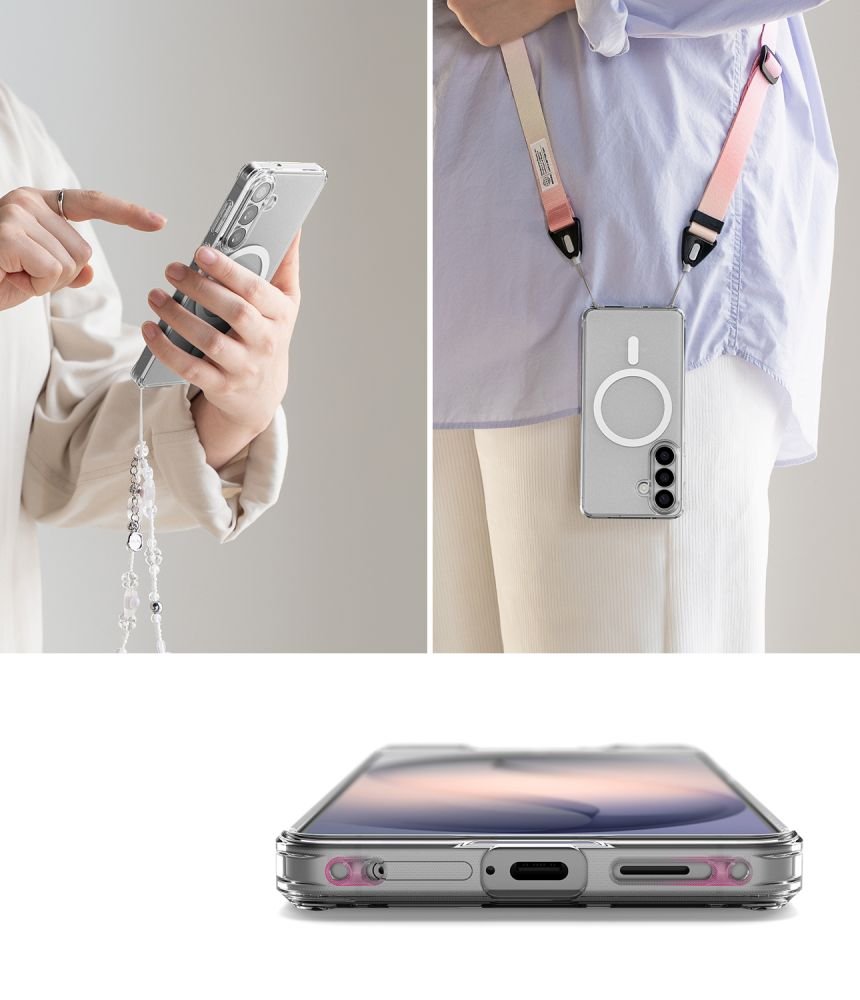 Ringke Samsung Galaxy S26 - Σκληρή Θήκη με Πλαίσιο Σιλικόνης και MagSafe - Fusion Magnetic - Clear