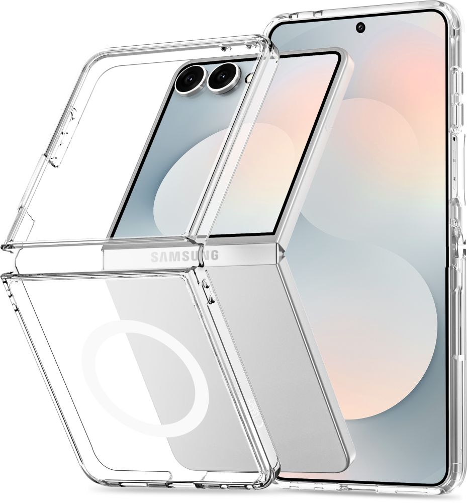 Tech-Protect Samsung Galaxy Z Flip8 - Σκληρή Θήκη με Πλαίσιο Σιλικόνης - Flexair Hybrid MagSafe- Clear
