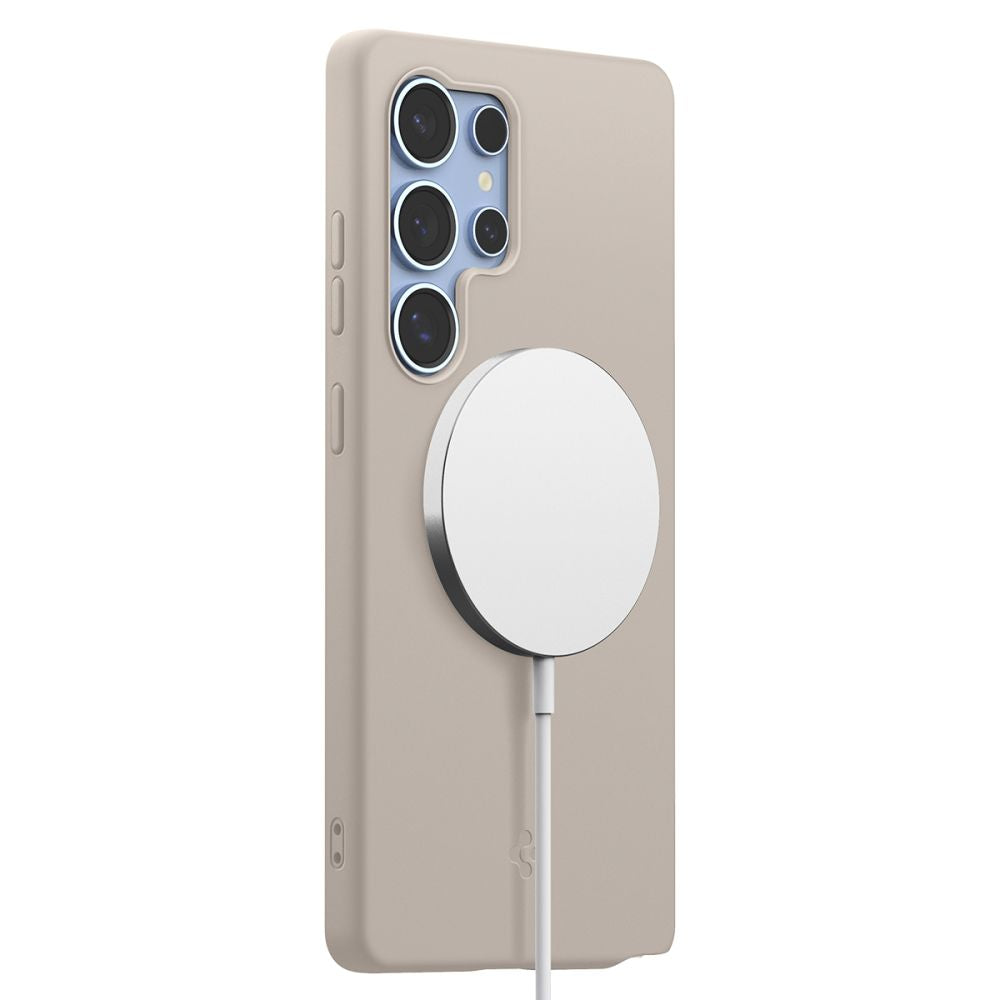 Spigen Samsung Galaxy S25 Ultra - Silicone Fit Mag Θήκη Σιλικόνης με MagSafe - Natural Titanium