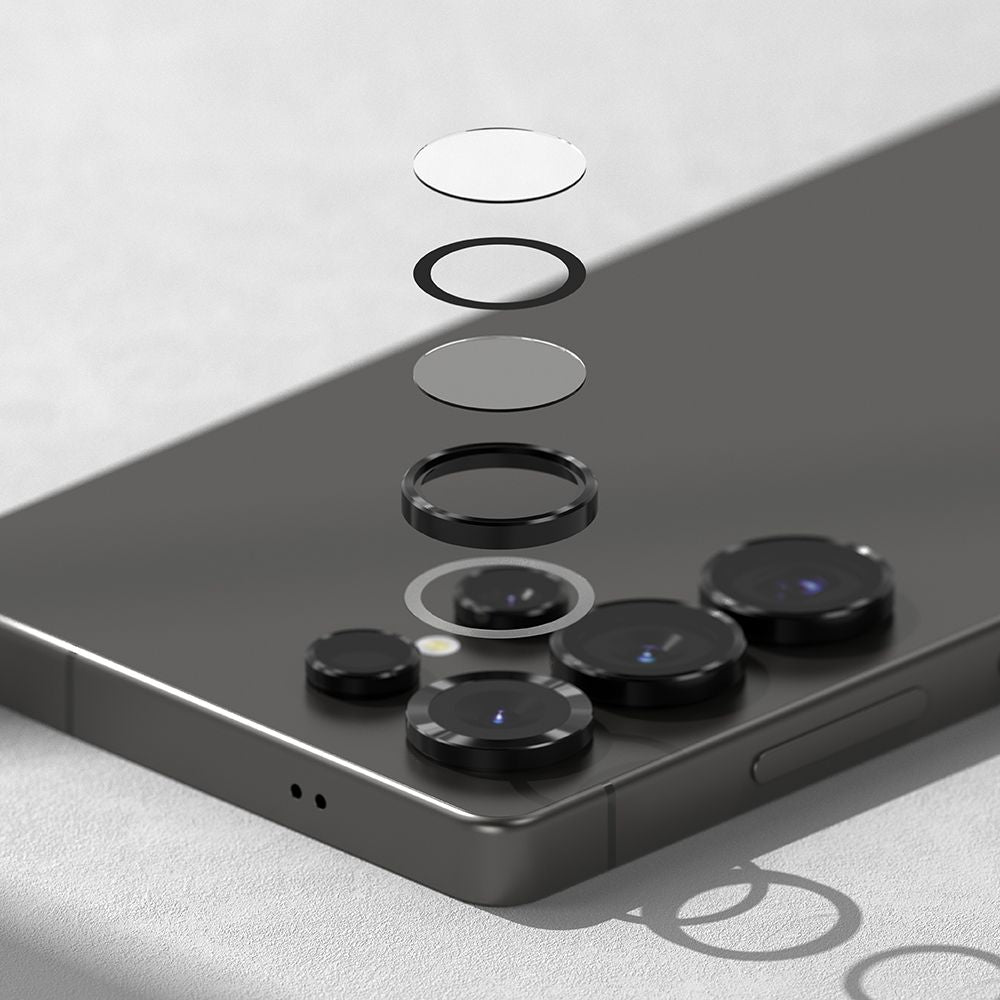 Ringke Samsung Galaxy S25 Ultra Lens Frame Glass Αντιχαρακτικό Γυαλί για την Κάμερα - 2 Τεμάχια - Black