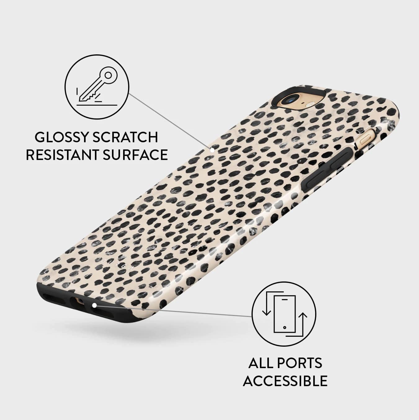 Burga iPhone SE 2022 / SE 2020 / 7 / 8 Fashion Tough Σκληρή Θήκη - Almond Latte