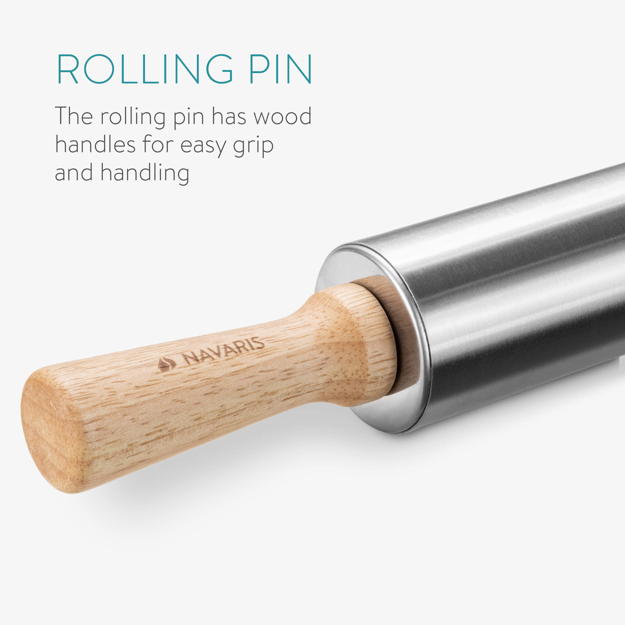 Navaris Σετ Πλάστης με Επιφάνεια Σιλικόνης και Κόφτες Ζύμης - 54998.01.04