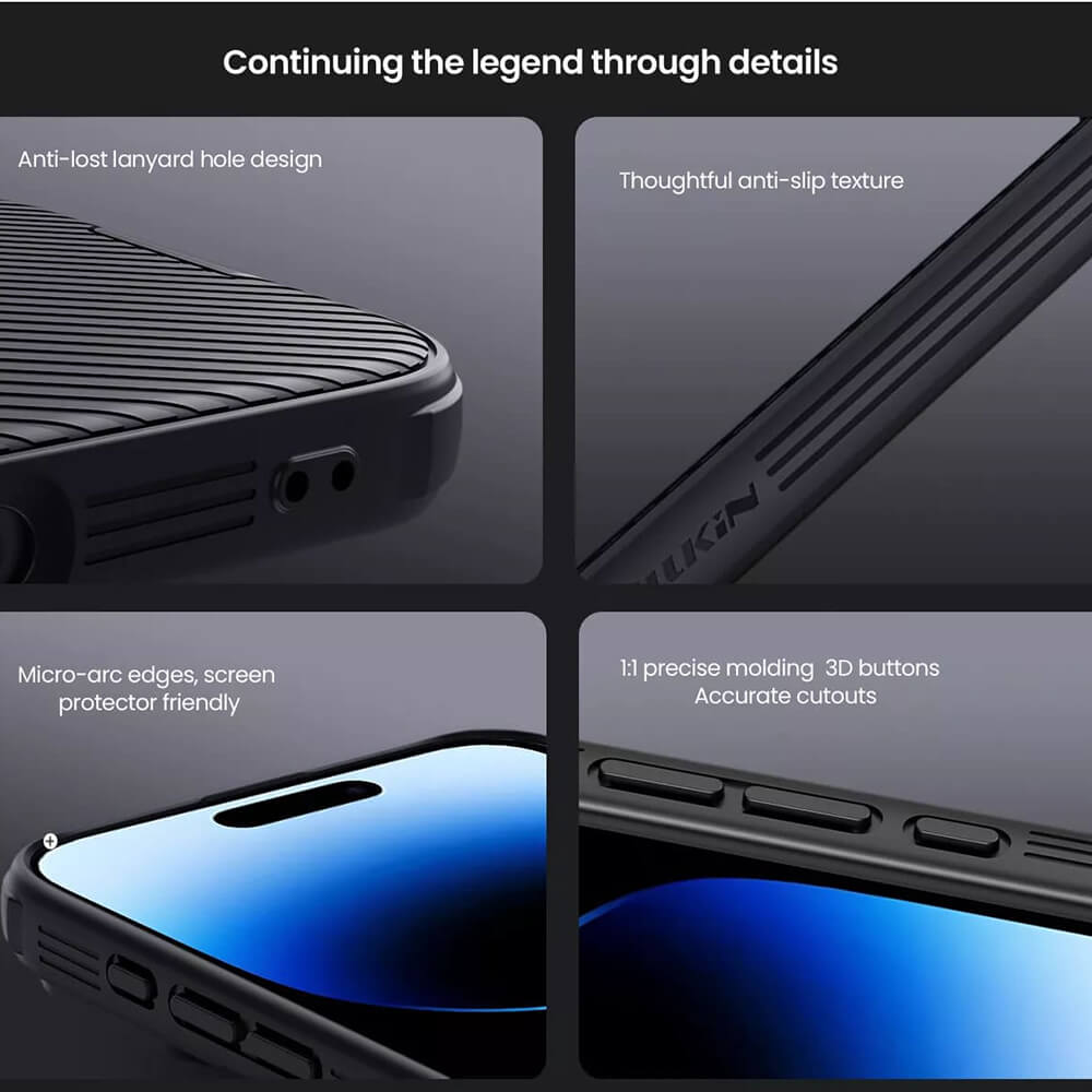 Nillkin iPhone 16 Plus CamShield Pro Σκληρή Θήκη με Κάλυμμα για την Κάμερα - Black