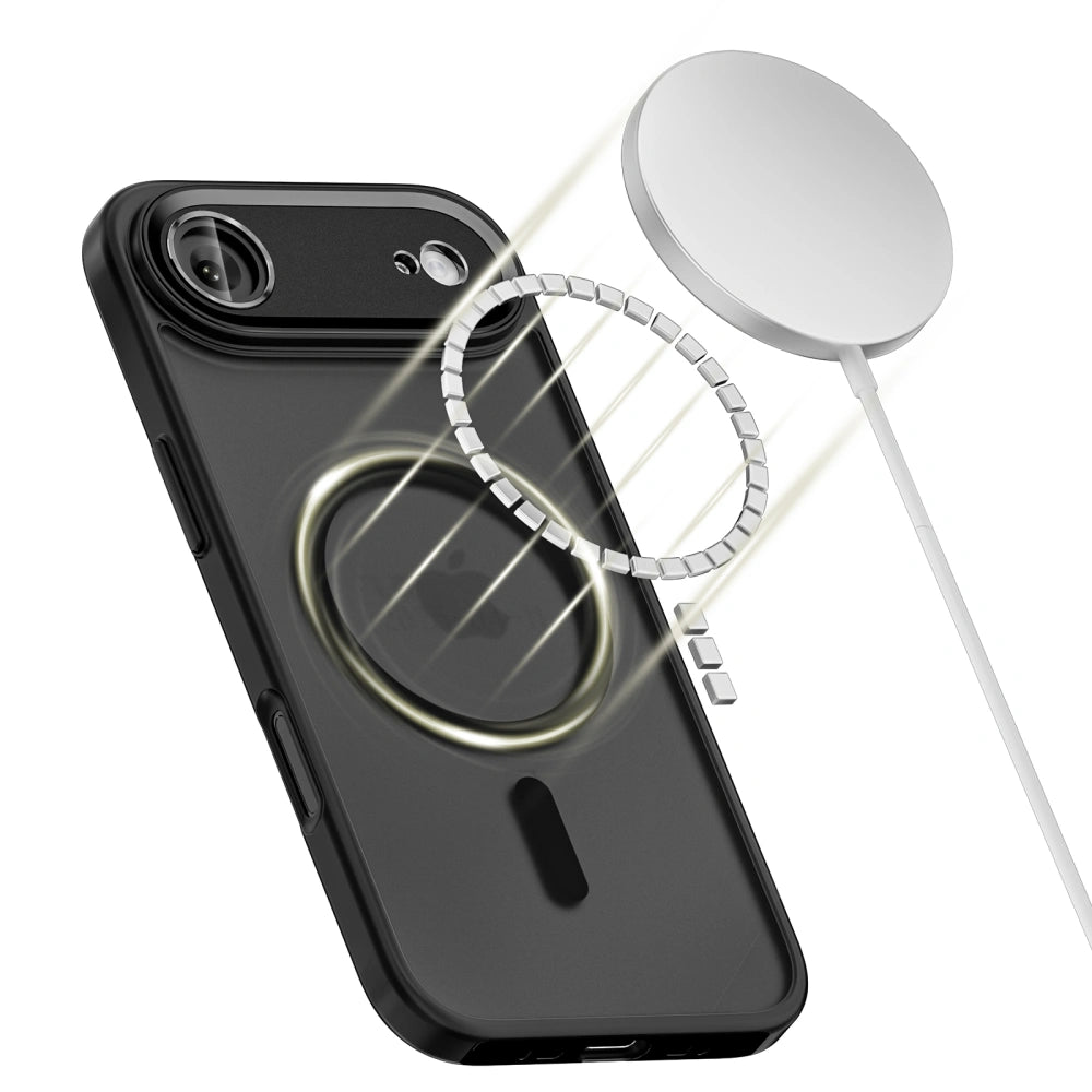 Tech-Protect iPhone Air - MagCam MagSafe - Σκληρή Θήκη με Πλαίσιο Σιλικόνης και Προστασία Κάμερας - Matte Black