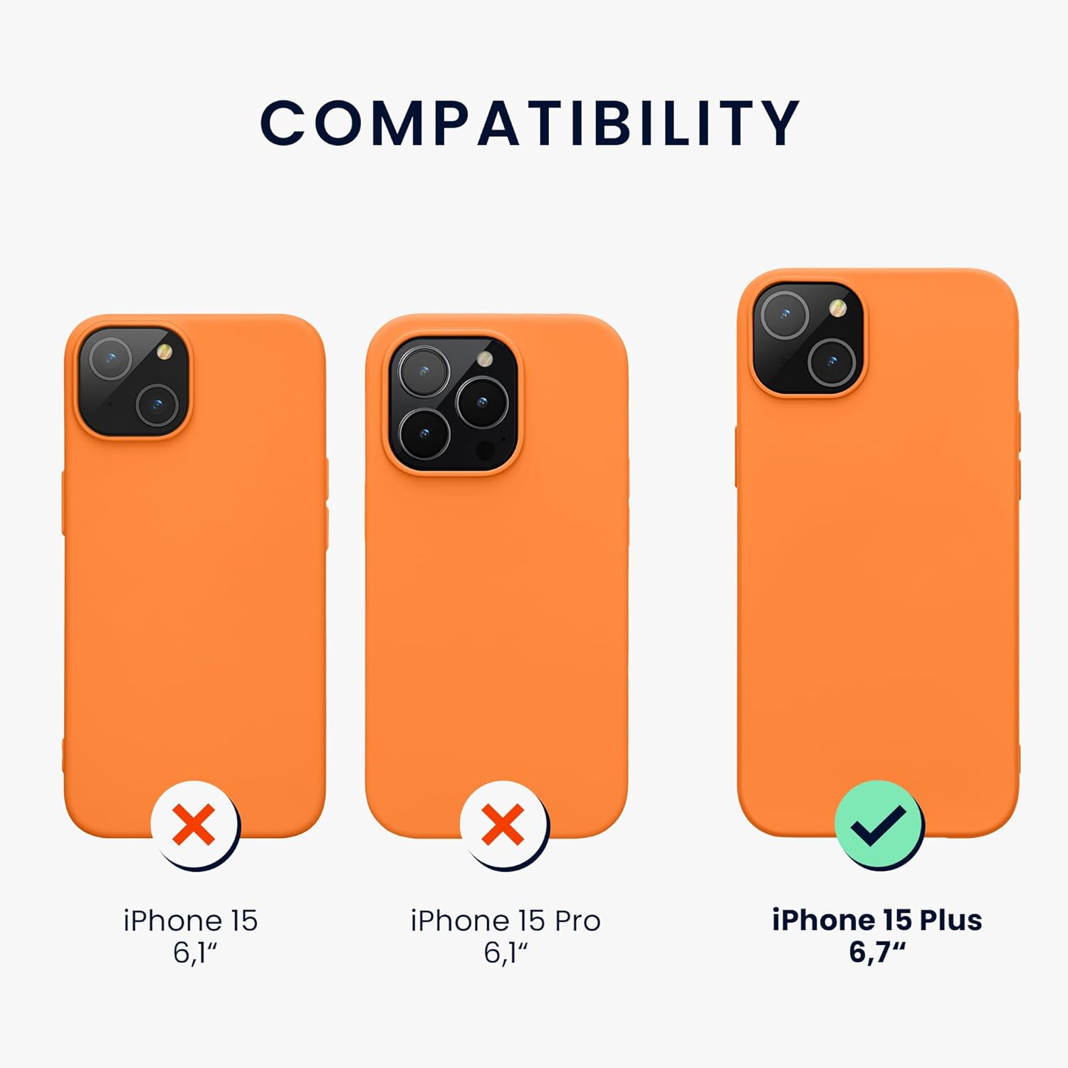 KW iPhone 15 Plus Λεπτή Θήκη Σιλικόνης TPU - Fruity Orange - 61958.150