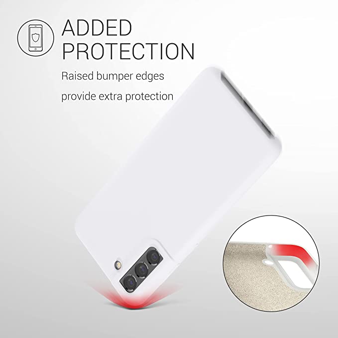 KW Samsung Galaxy S21 FE Θήκη Σιλικόνης Rubber TPU - White Matte - 55487.48
