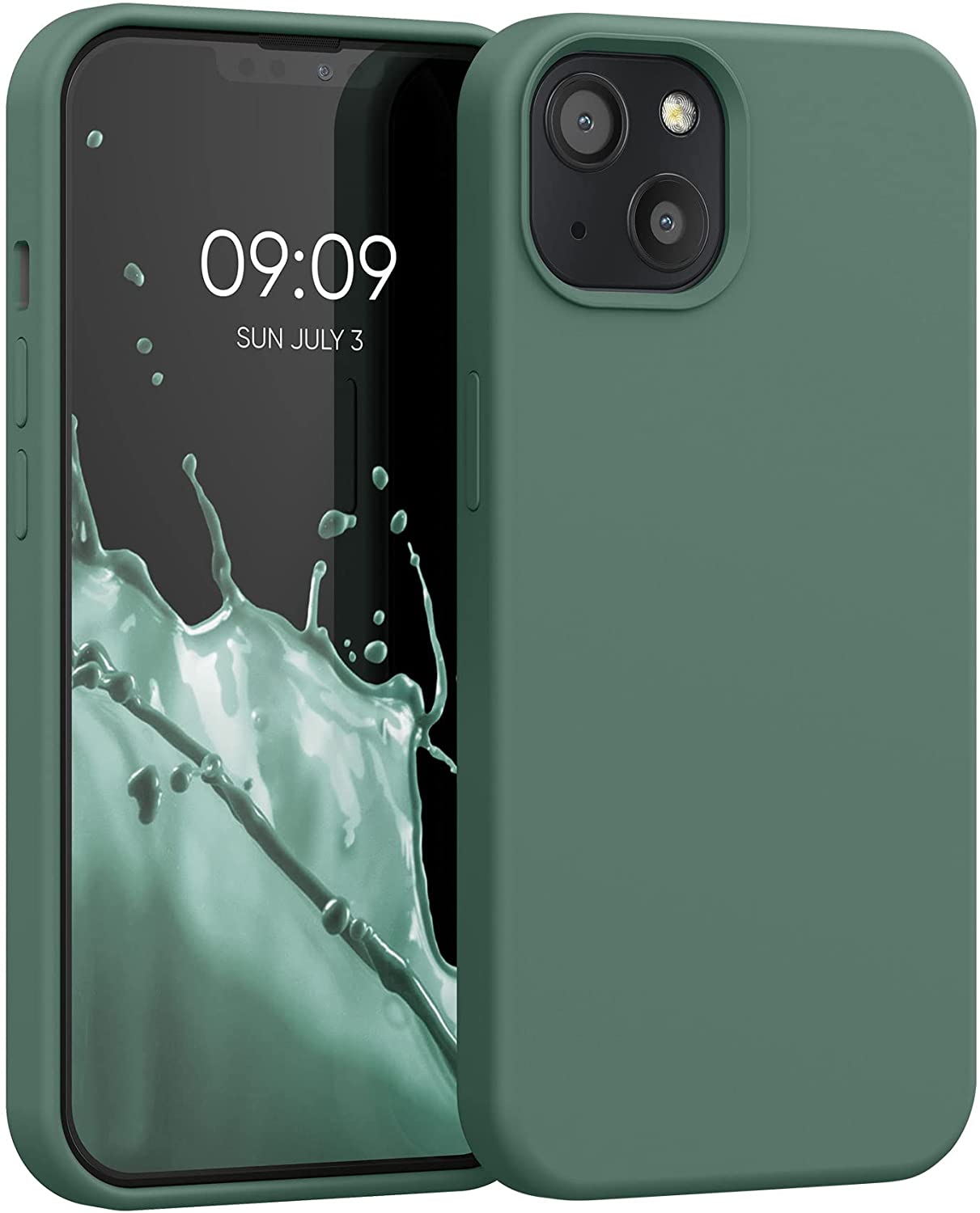 KW iPhone 13 Θήκη Σιλικόνης Rubberized TPU - Forest Green - 55878.166