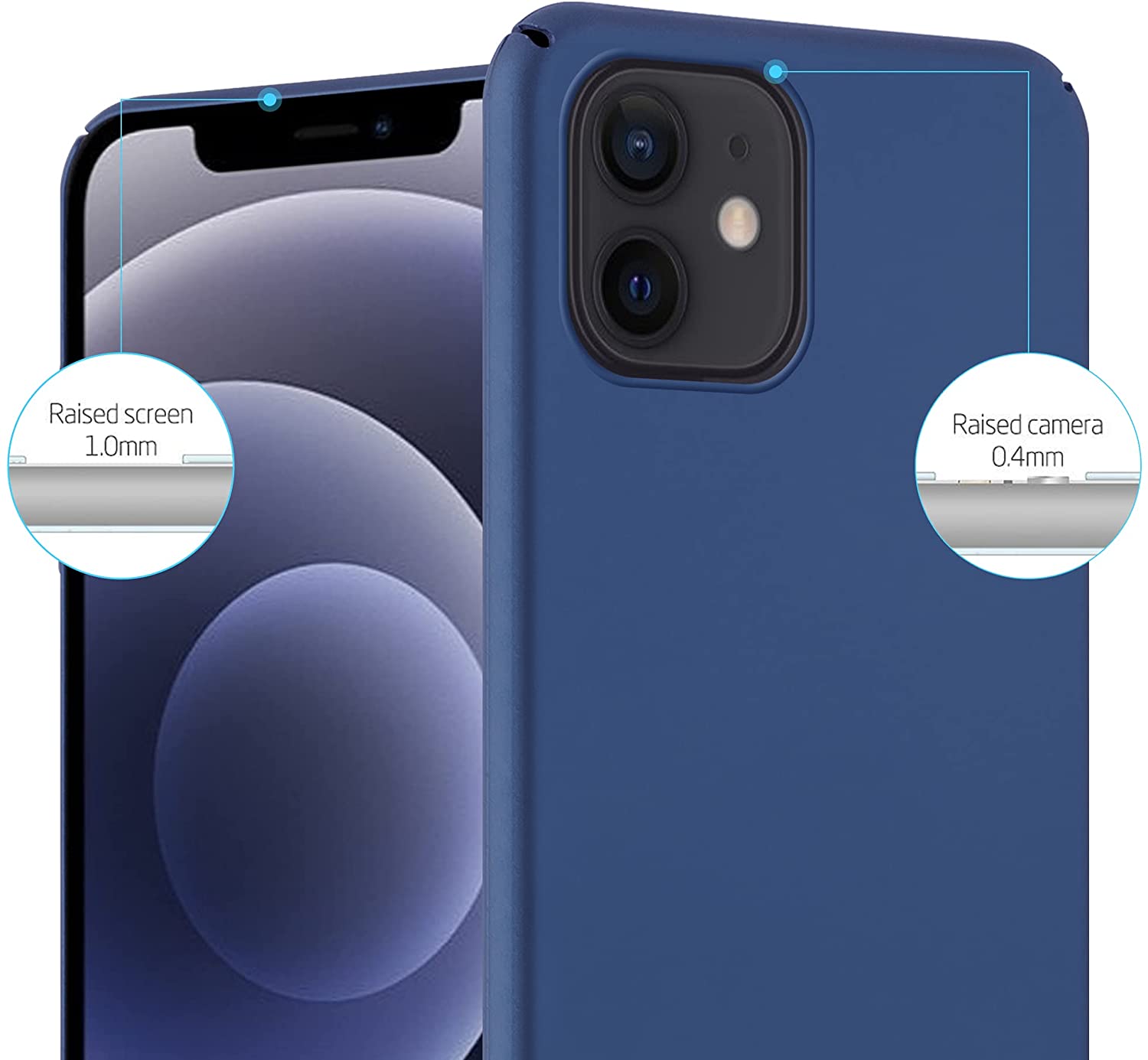 Cadorabo iPhone 12 Pro Max Ματ Σκληρή Θήκη - Metallic Blue
