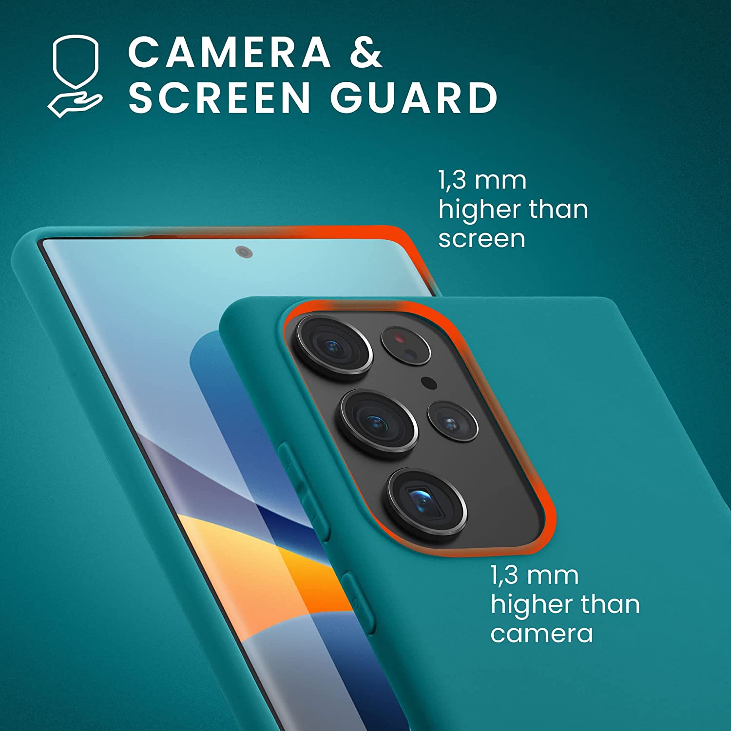 KW Samsung Galaxy S23 Ultra Θήκη Σιλικόνης TPU - Petrol Matte - 60284.57