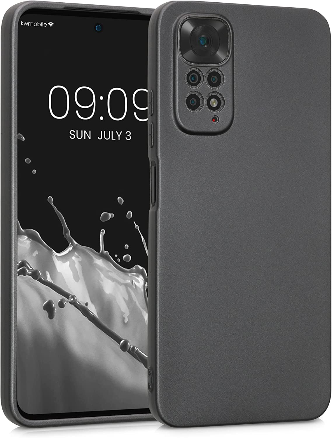 KW Xiaomi Redmi Note 11 / Redmi Note 11S Θήκη Σιλικόνης TPU - Metallic Grey - 58651.232
