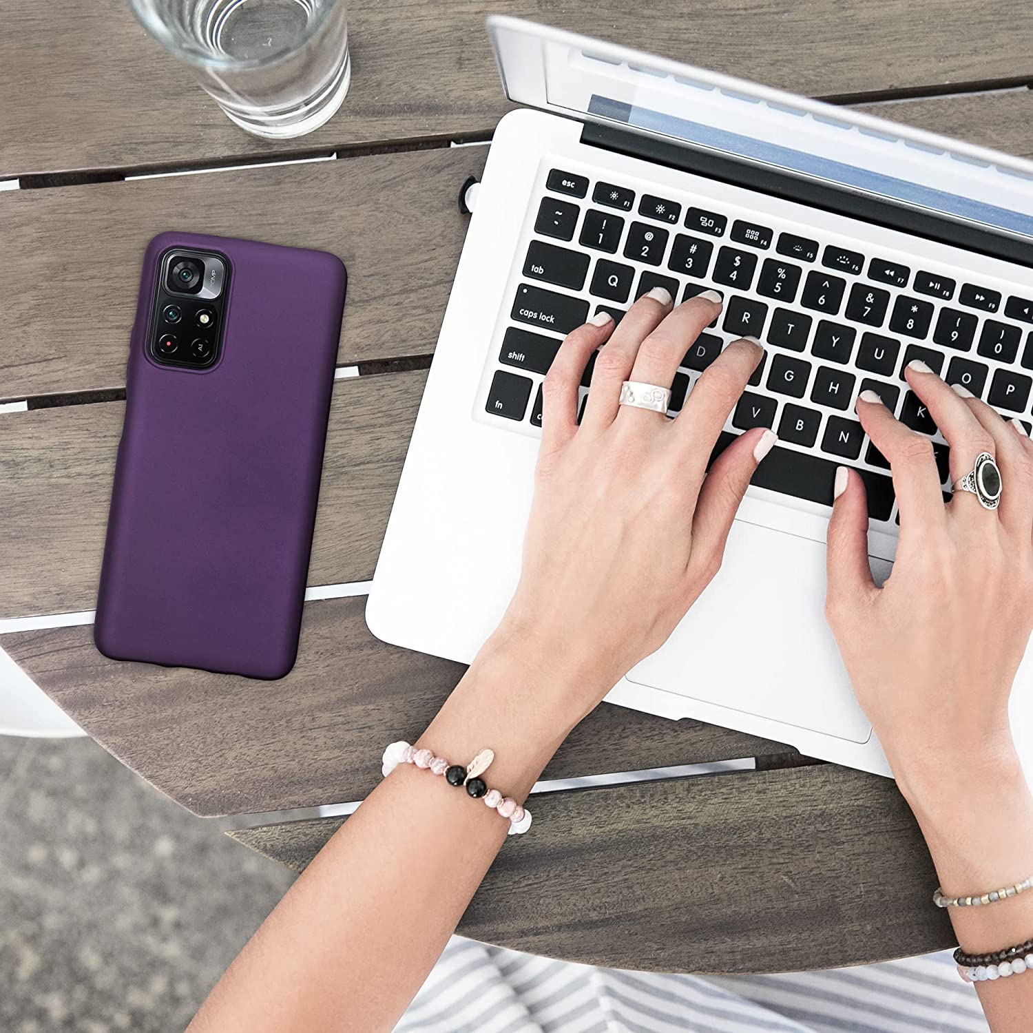 KW Xiaomi Poco M4 Pro 5G / Redmi Note 11S 5G Θήκη Σιλικόνης TPU - Metallic Berry - 56932.115