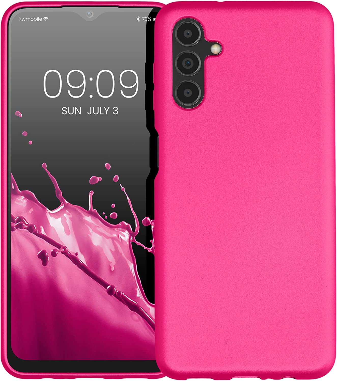 KW Samsung Galaxy A04s Θήκη Σιλικόνης TPU - Metallic Pink - 60135.65