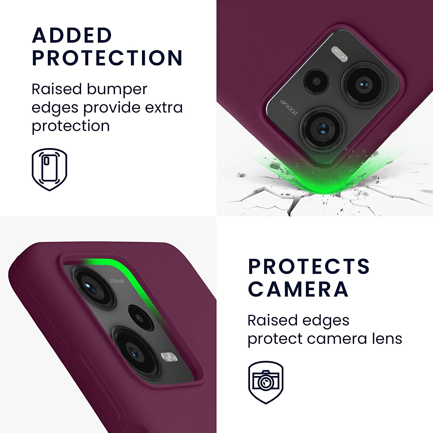 KW Xiaomi Redmi Note 12 Pro+ Θήκη Σιλικόνης Rubberized TPU - Bordeaux Violet - 60691.187