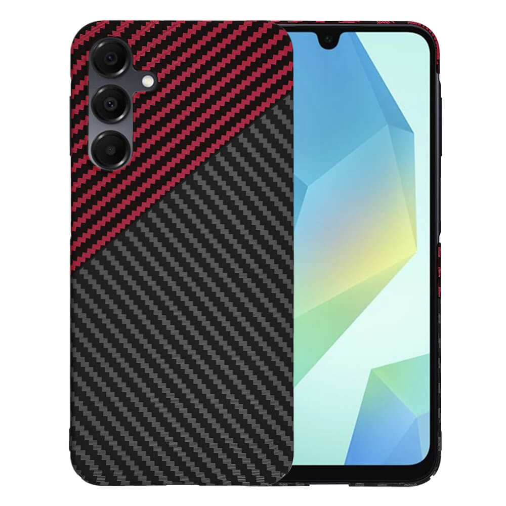 Techsuit Samsung Galaxy A16 4G / A16 5G Σκληρή Θήκη Carbonite FiberShell - Red Vortex