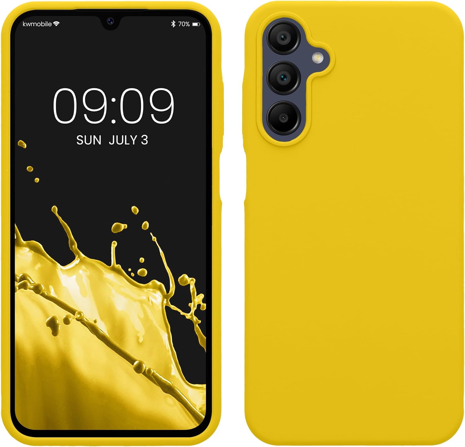 KW Samsung Galaxy A15 4G / A15 5G Θήκη Σιλικόνης Rubberized TPU - Bright Yellow