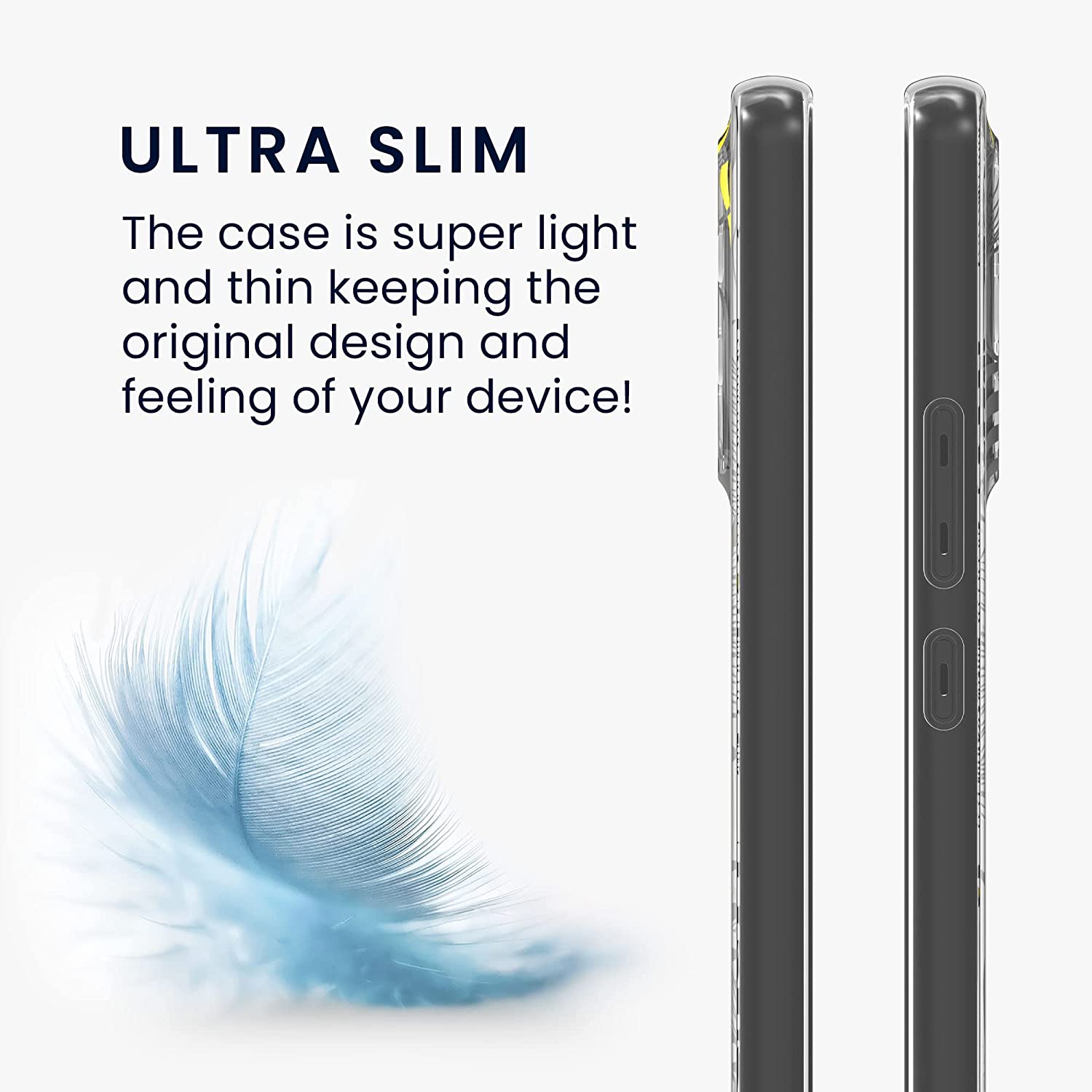 KW Samsung Galaxy A53 5G Θήκη Σιλικόνης TPU Design Palm Leaves - Gold / Grey - Διάφανη - 58384.05