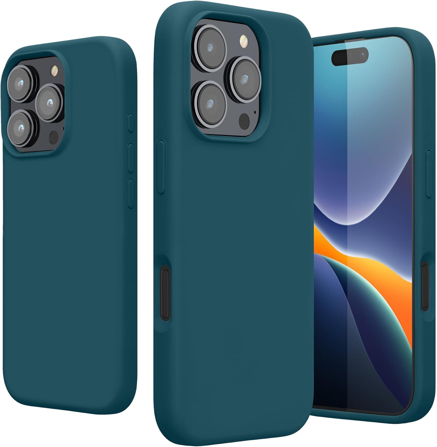 KW iPhone 16 Pro Θήκη Σιλικόνης Rubberized TPU - Petrol Matte