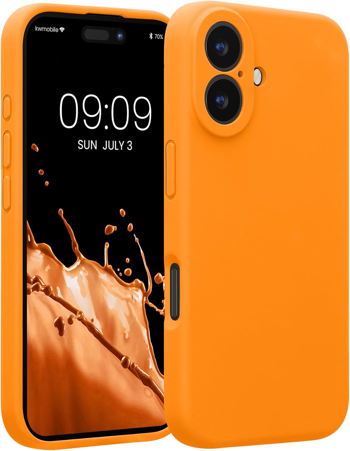 KW iPhone 16 Θήκη Σιλικόνης Rubberized TPU - Fruity Orange