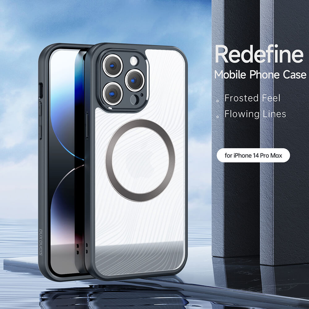 Dux Ducis iPhone 14 Pro Max Aimo MagSafe Σκληρή Θήκη με Πλαίσιο Σιλικόνης και MagSafe - Black