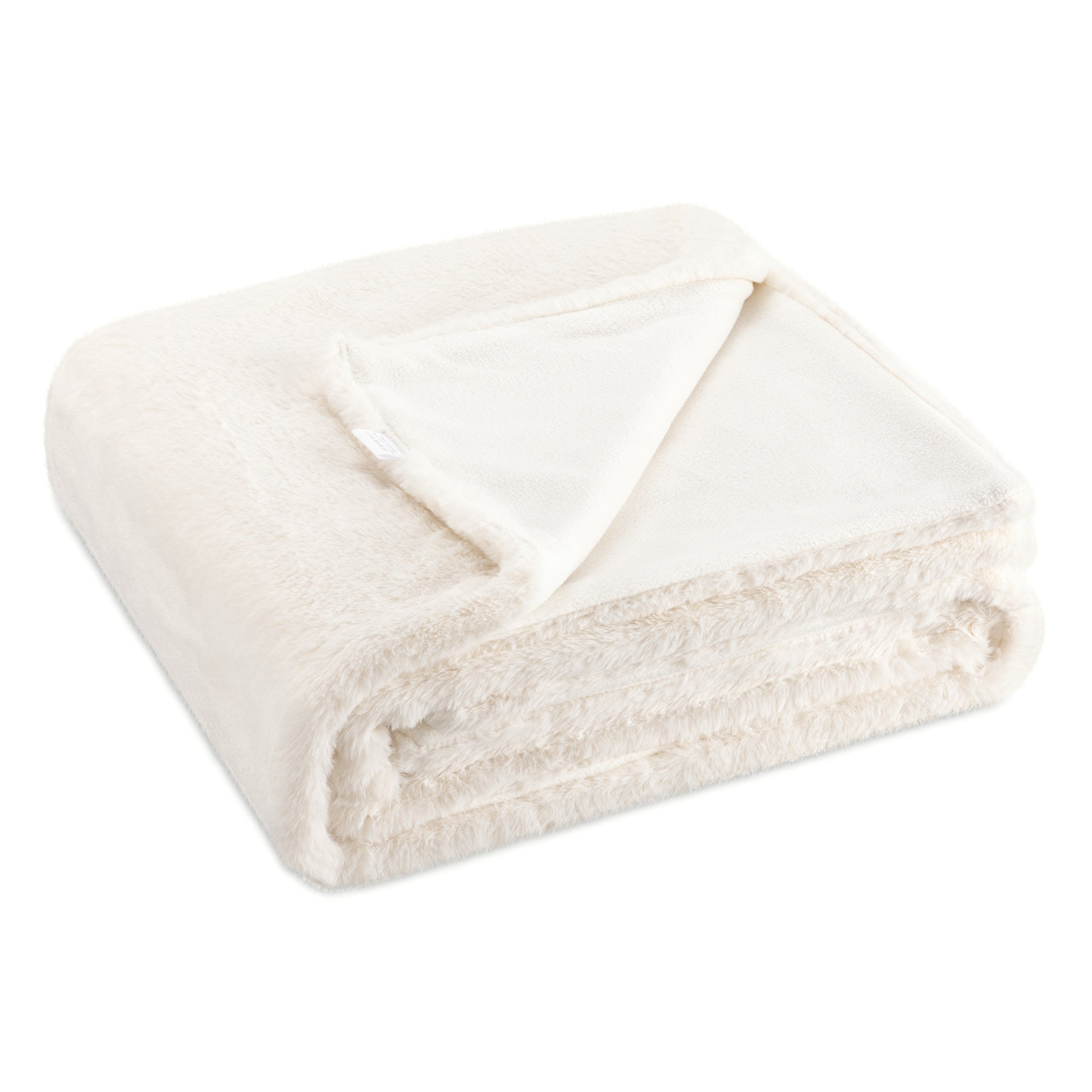 Navaris Κουβέρτα από Συνθετική Γούνα και Φλις - 130 x 150 cm - Cream - 55841.01