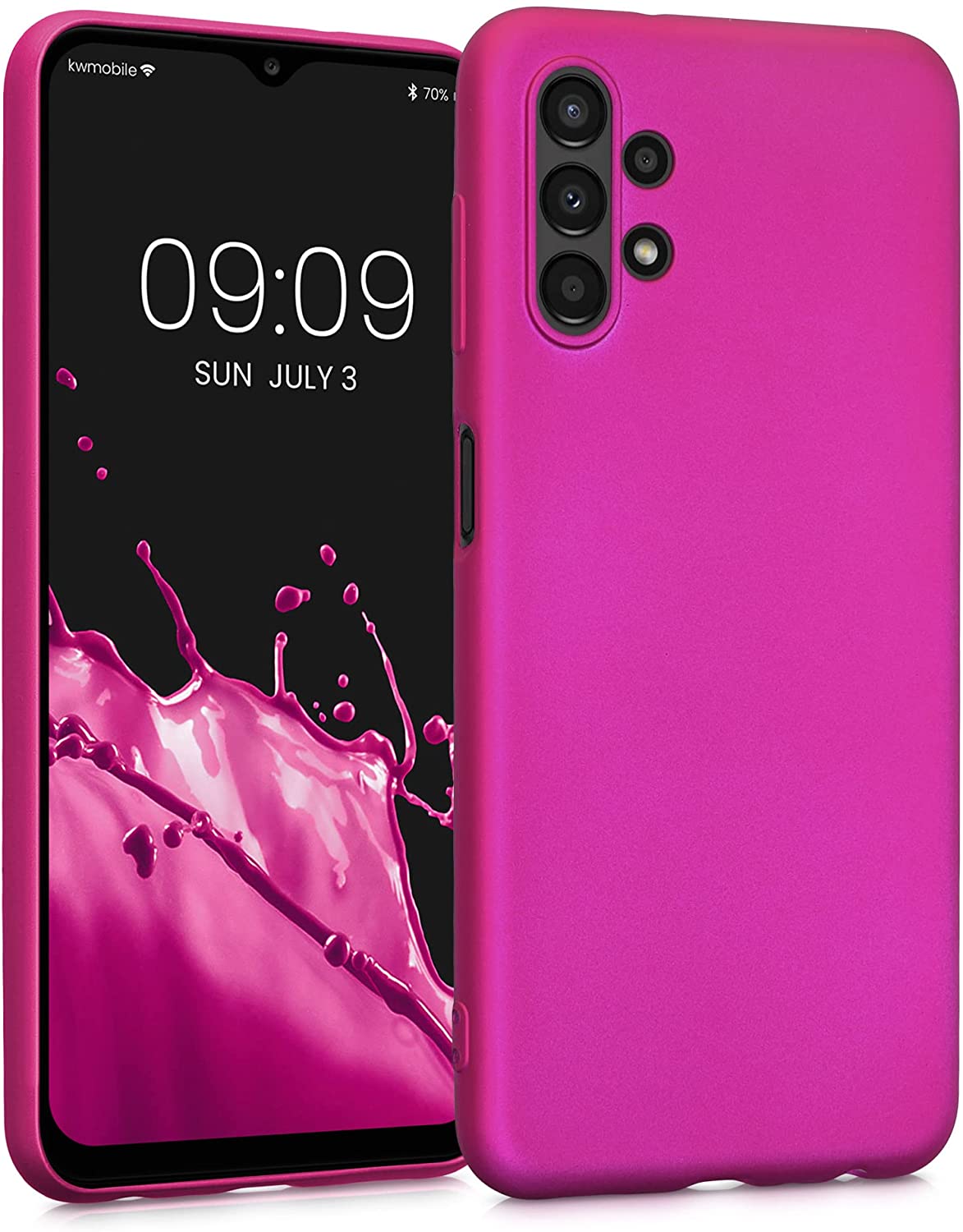 KW Samsung Galaxy A13 4G Θήκη Σιλικόνης TPU - Metallic Pink - 57956.65