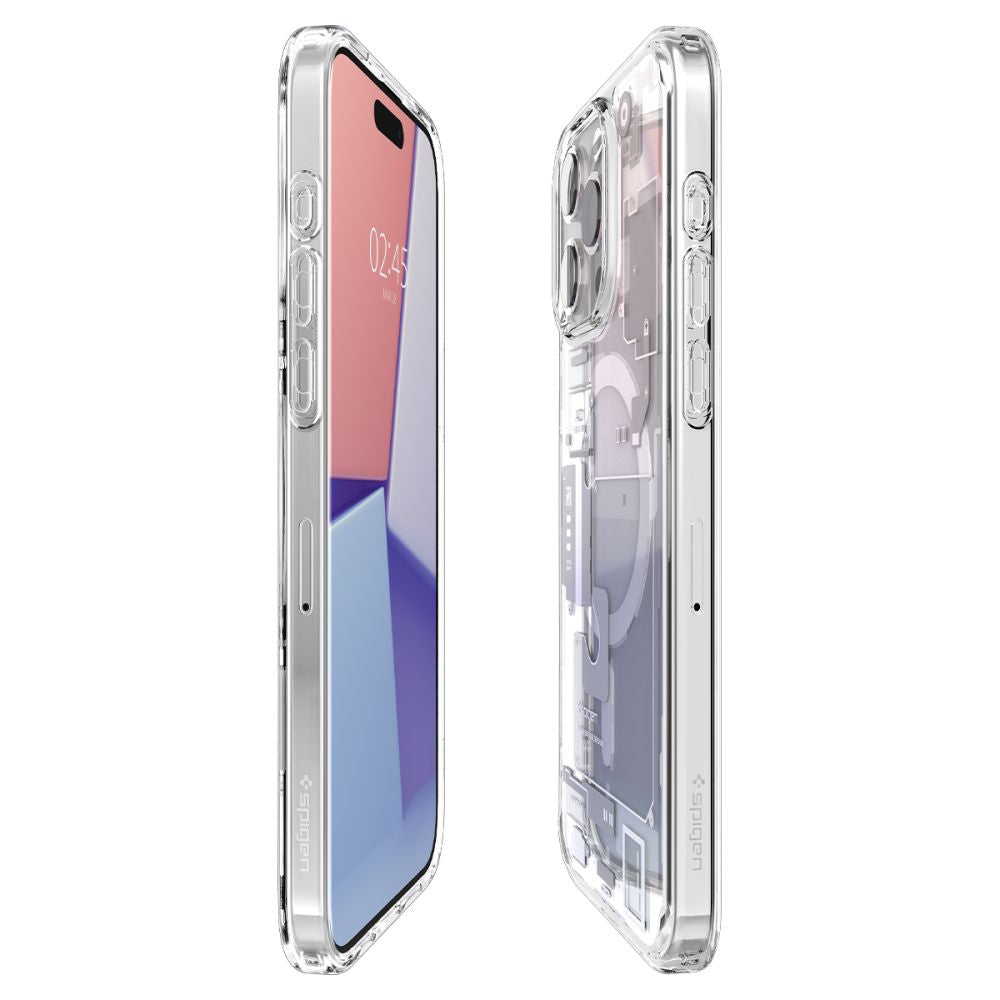 Spigen iPhone 15 Pro Max Ultra Hybrid Mag Σκληρή Θήκη με Πλαίσιο Σιλικόνης Και MagSafe - Zero One White