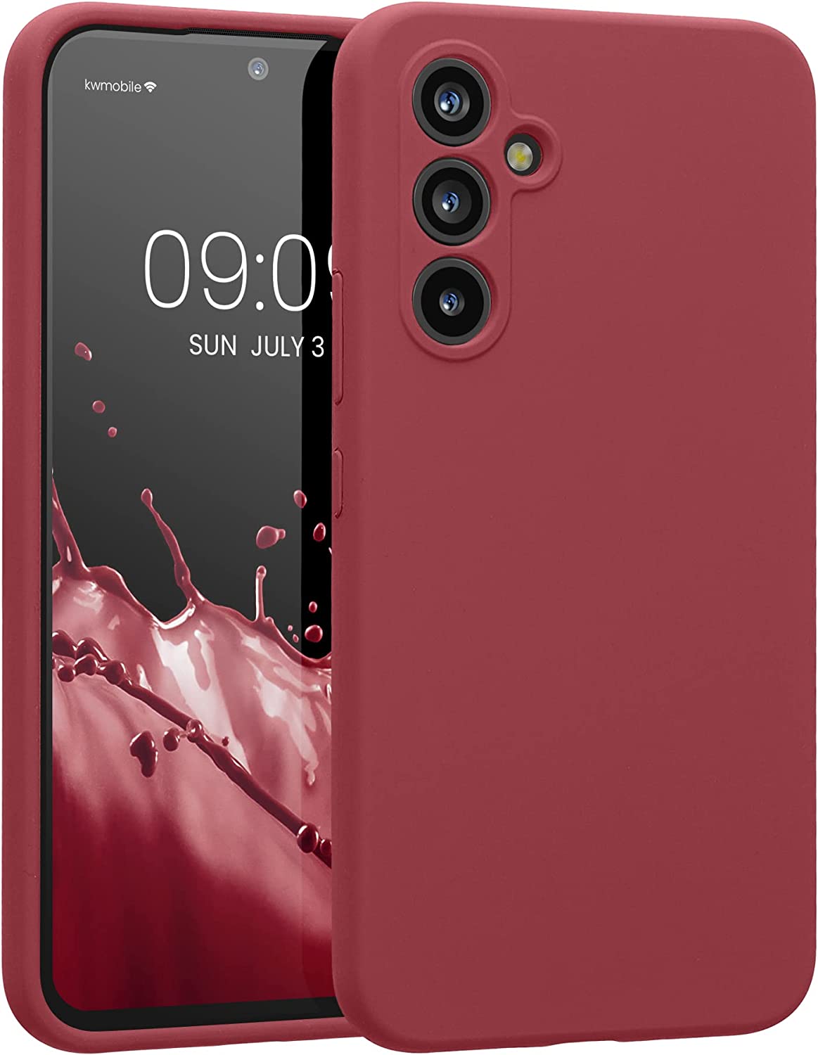 KW Samsung Galaxy A54 5G Θήκη Σιλικόνης Rubberized TPU - Dark Rose - 60795.167