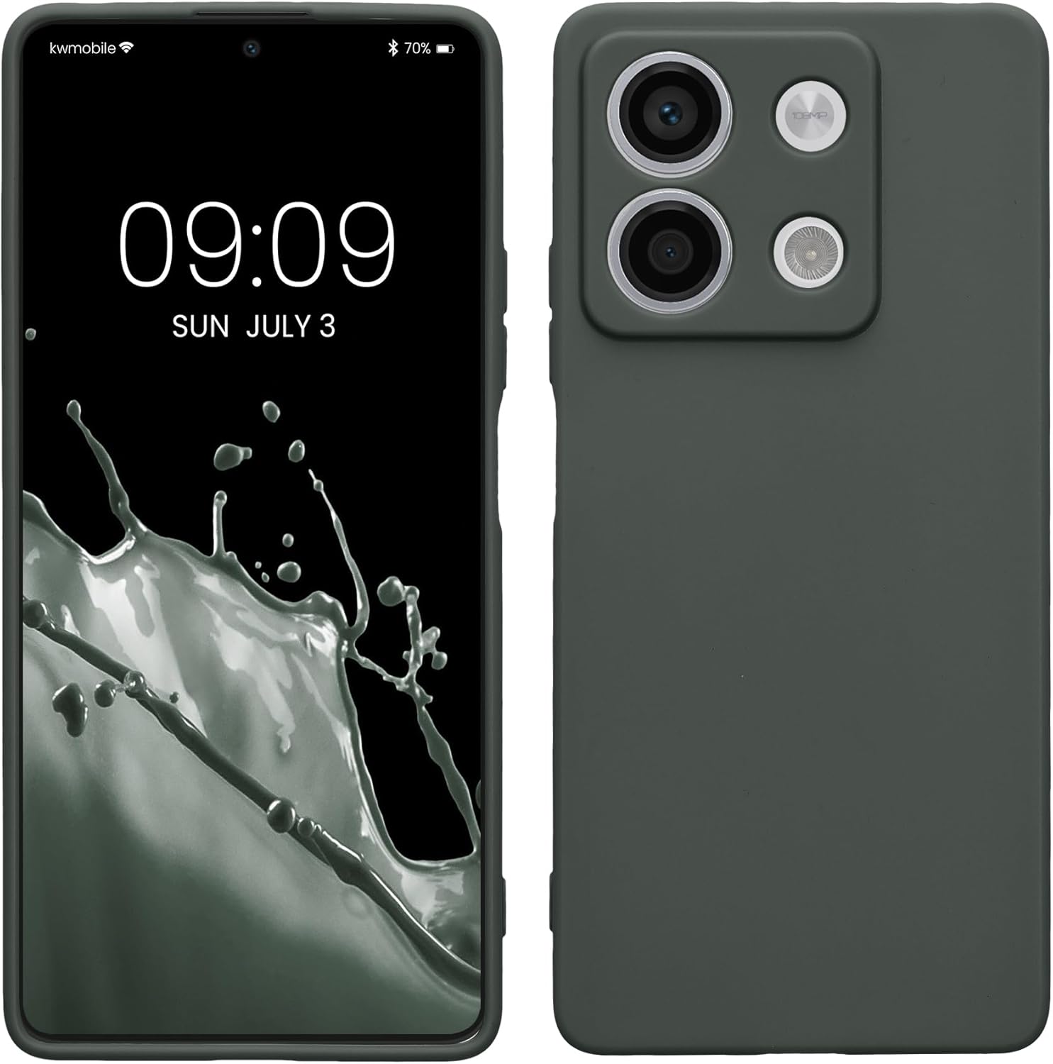 KW Xiaomi Redmi Note 13 5G Θήκη Σιλικόνης TPU - Moss Green