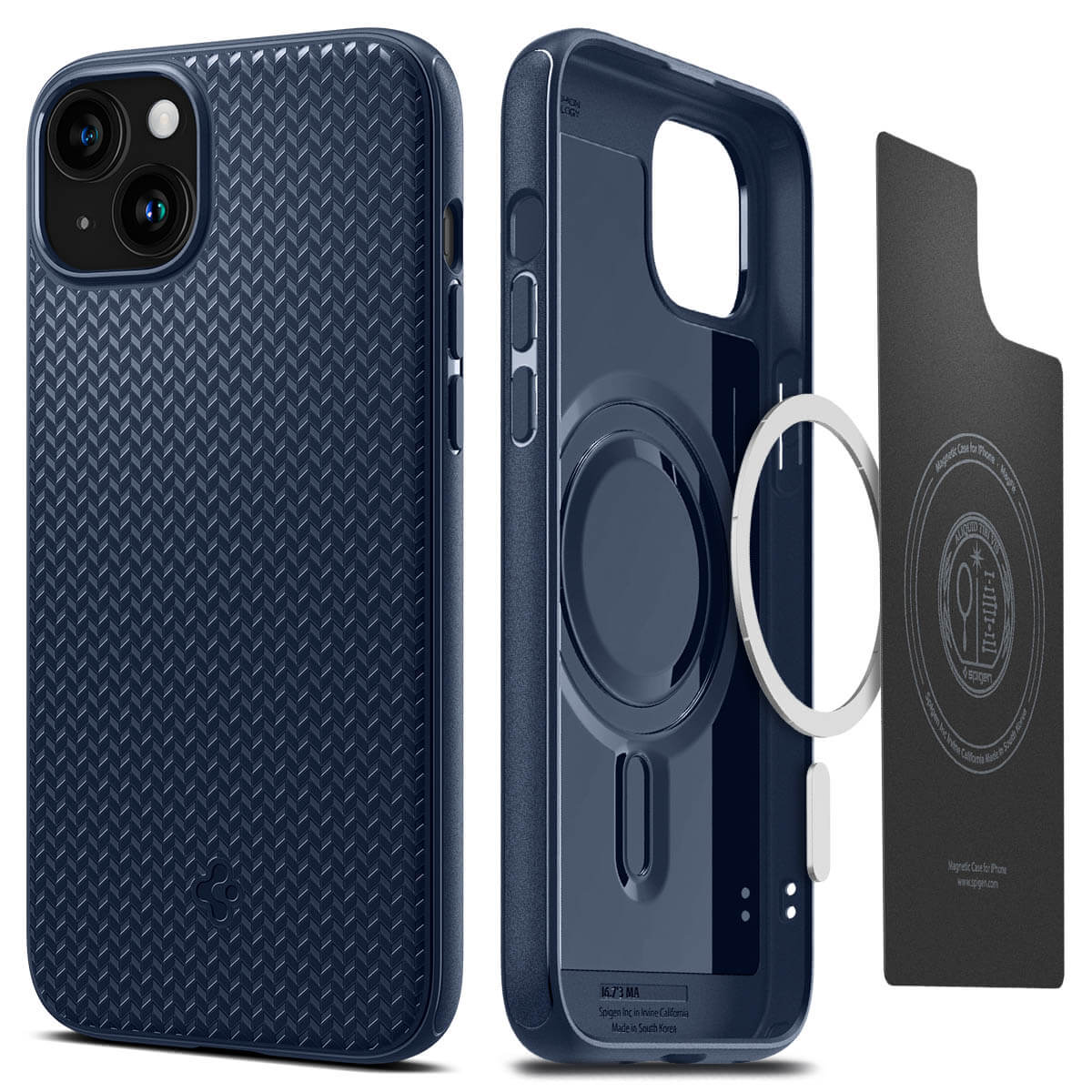Spigen iPhone 15 Plus Mag Armor Θήκη Σιλικόνης TPU με MagSafe - Navy Blue