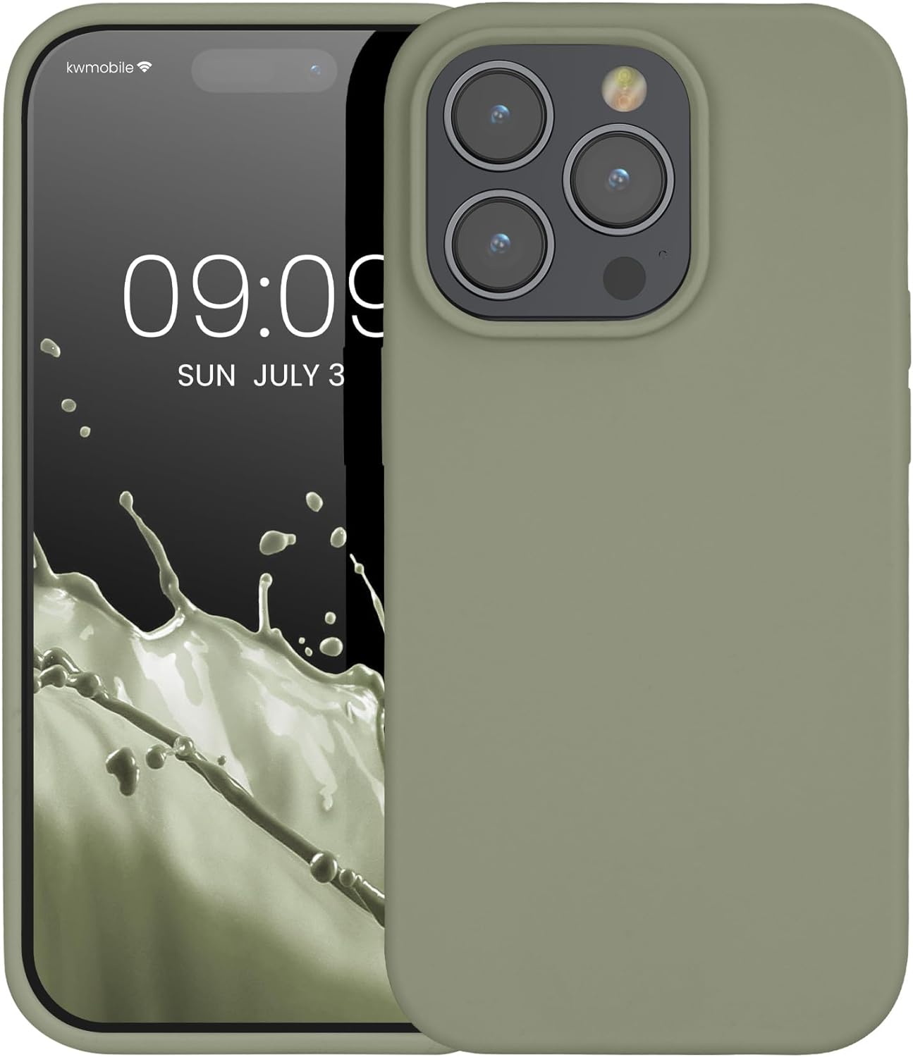 KW iPhone 14 Pro Θήκη Σιλικόνης Rubberized TPU - Grey Green