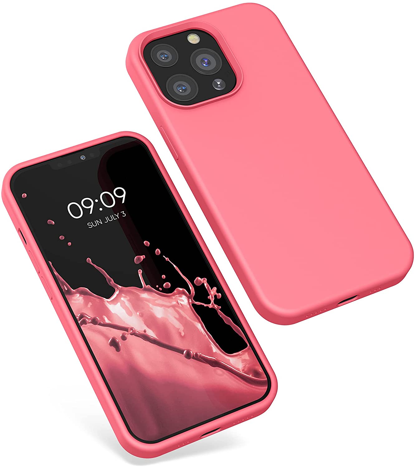 KW iPhone 13 Pro Θήκη Σιλικόνης Rubberized TPU - Neon Coral - 55880.103