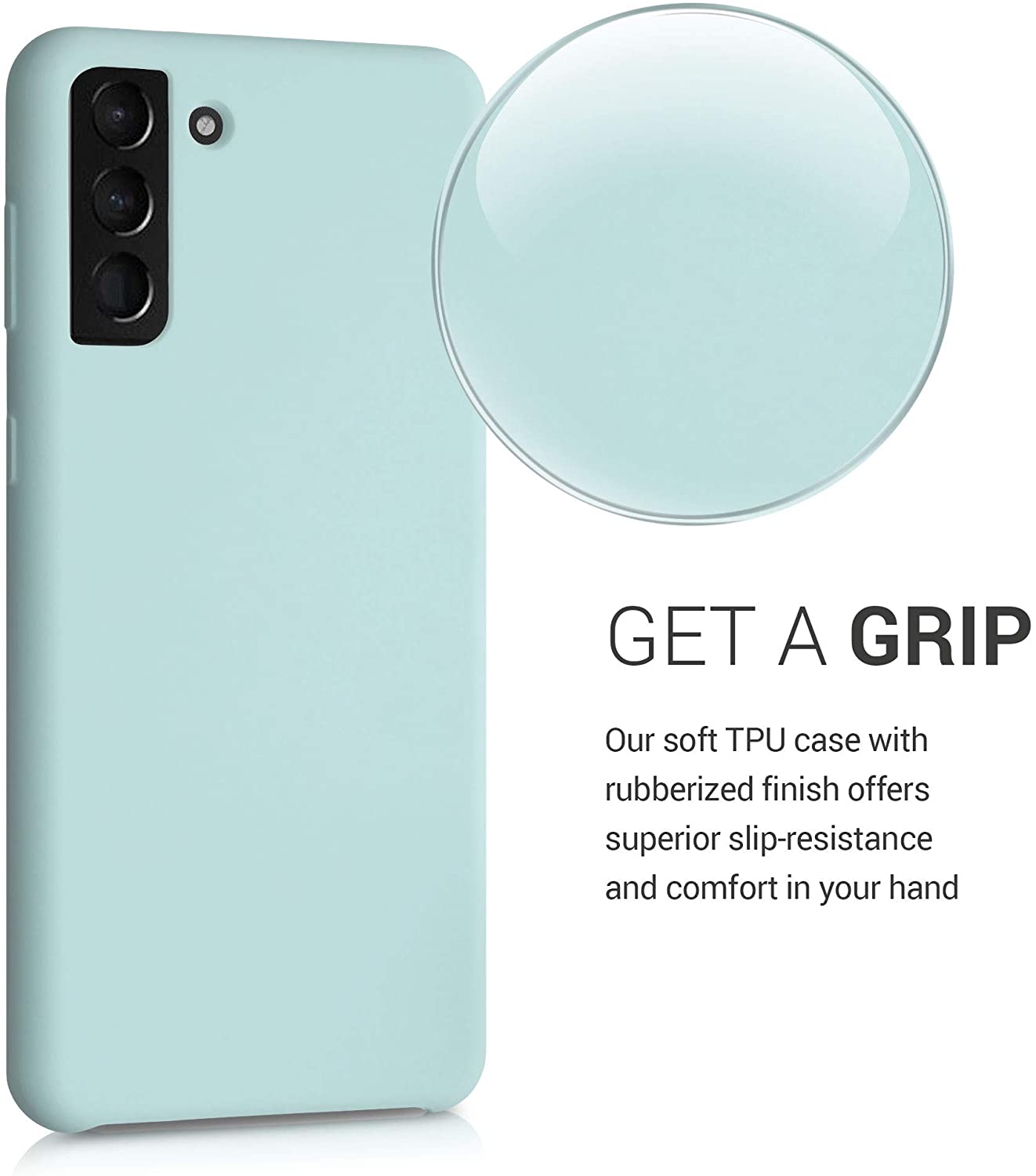 KW Samsung Galaxy S21 Plus Θήκη Σιλικόνης Rubber TPU - Frosty Mint - 54066.200