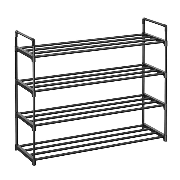Songmics Μεταλλική Παπουτσοθήκη με 4 Ράφια - 30 x 92 x 74 cm - Black - LSA14BK