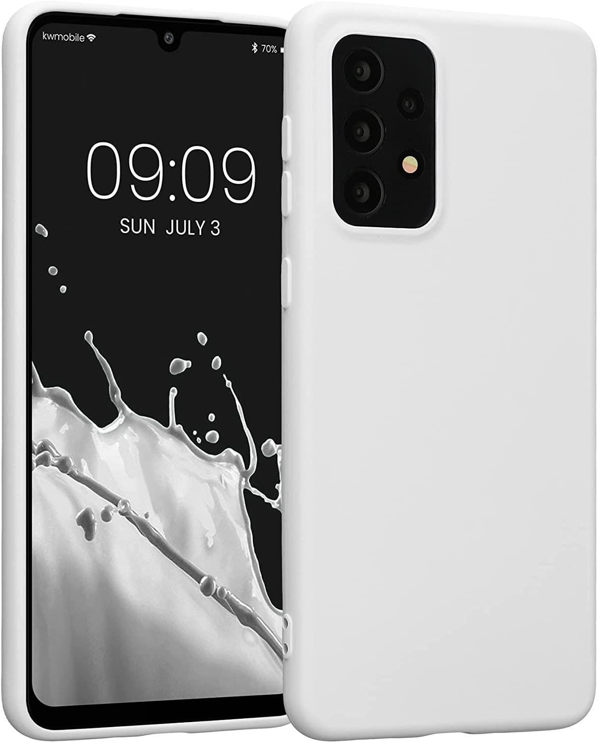 KW Samsung Galaxy A33 5G Θήκη Σιλικόνης Rubberized TPU - White Matte - 58050.48