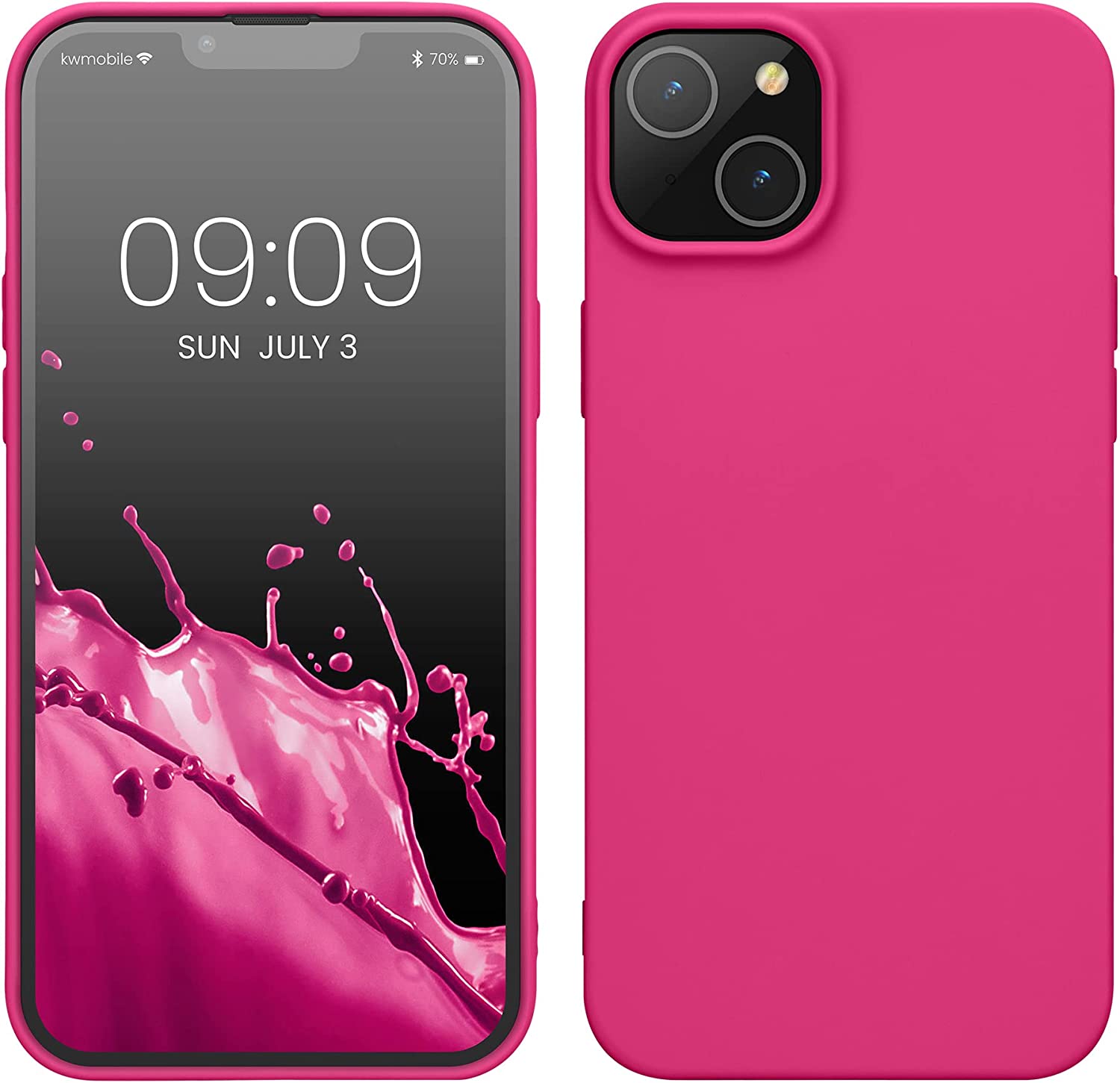 KW iPhone 14 Plus Λεπτή Θήκη Σιλικόνης TPU - Neon Pink - 59076.77