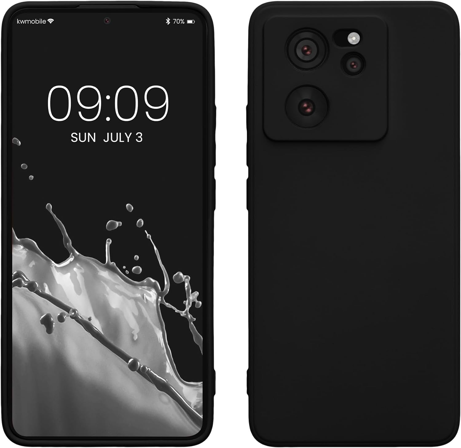 KW Xiaomi 13T / 13T Pro Λεπτή Θήκη Σιλικόνης Rubberized TPU - Black