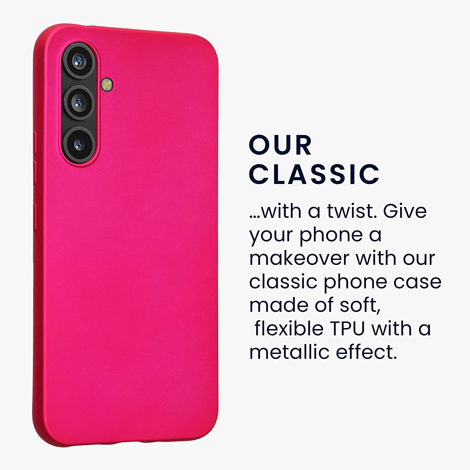 KW Samsung Galaxy A54 5G Θήκη Σιλικόνης TPU - Metallic Pink - 60797.65