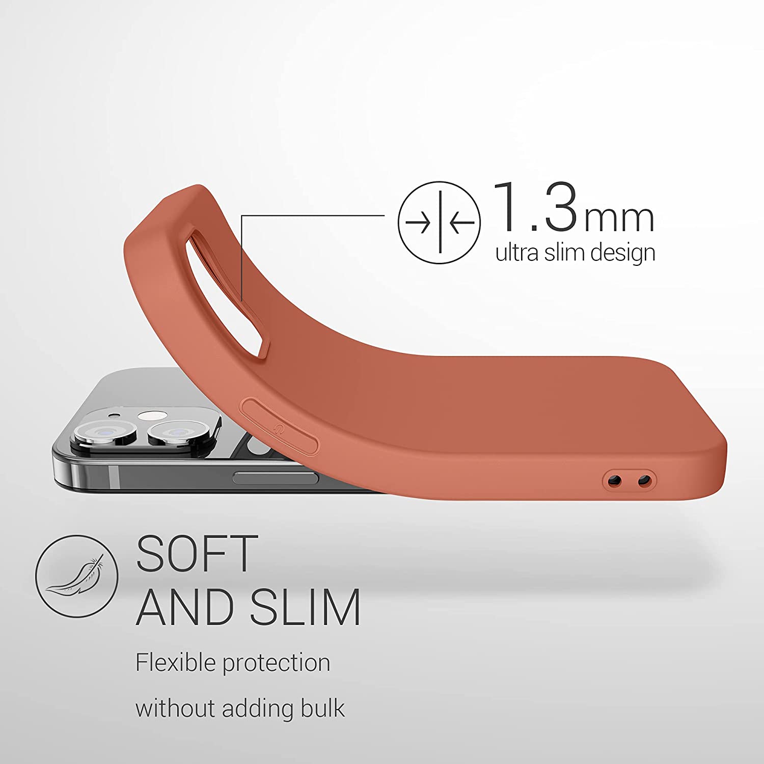 KW iPhone 12 / iPhone 12 Pro Θήκη Σιλικόνης TPU - Blush Beauty - 53938.215