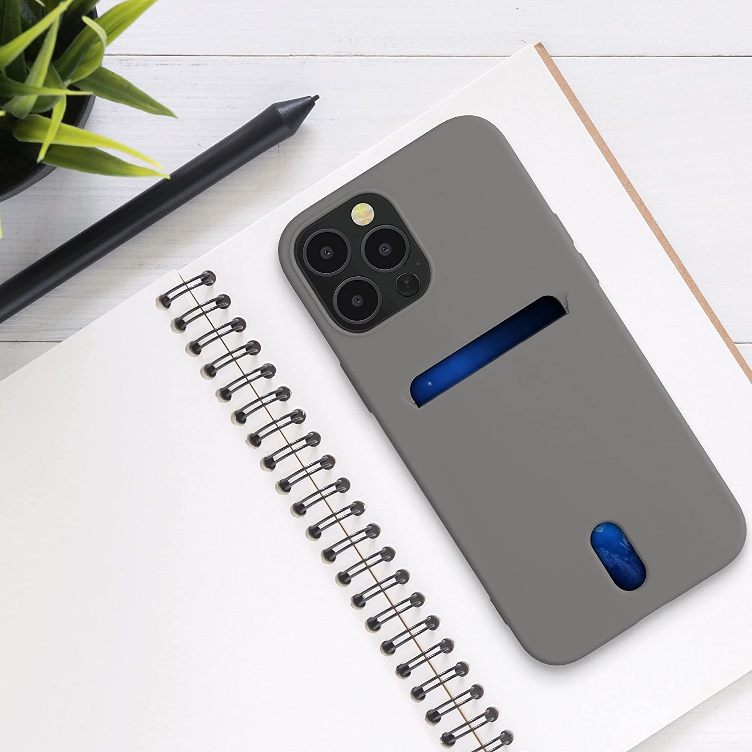 KW iPhone 12 Pro Max Θήκη Σιλικόνης TPU - Titanium Grey - 54514.155