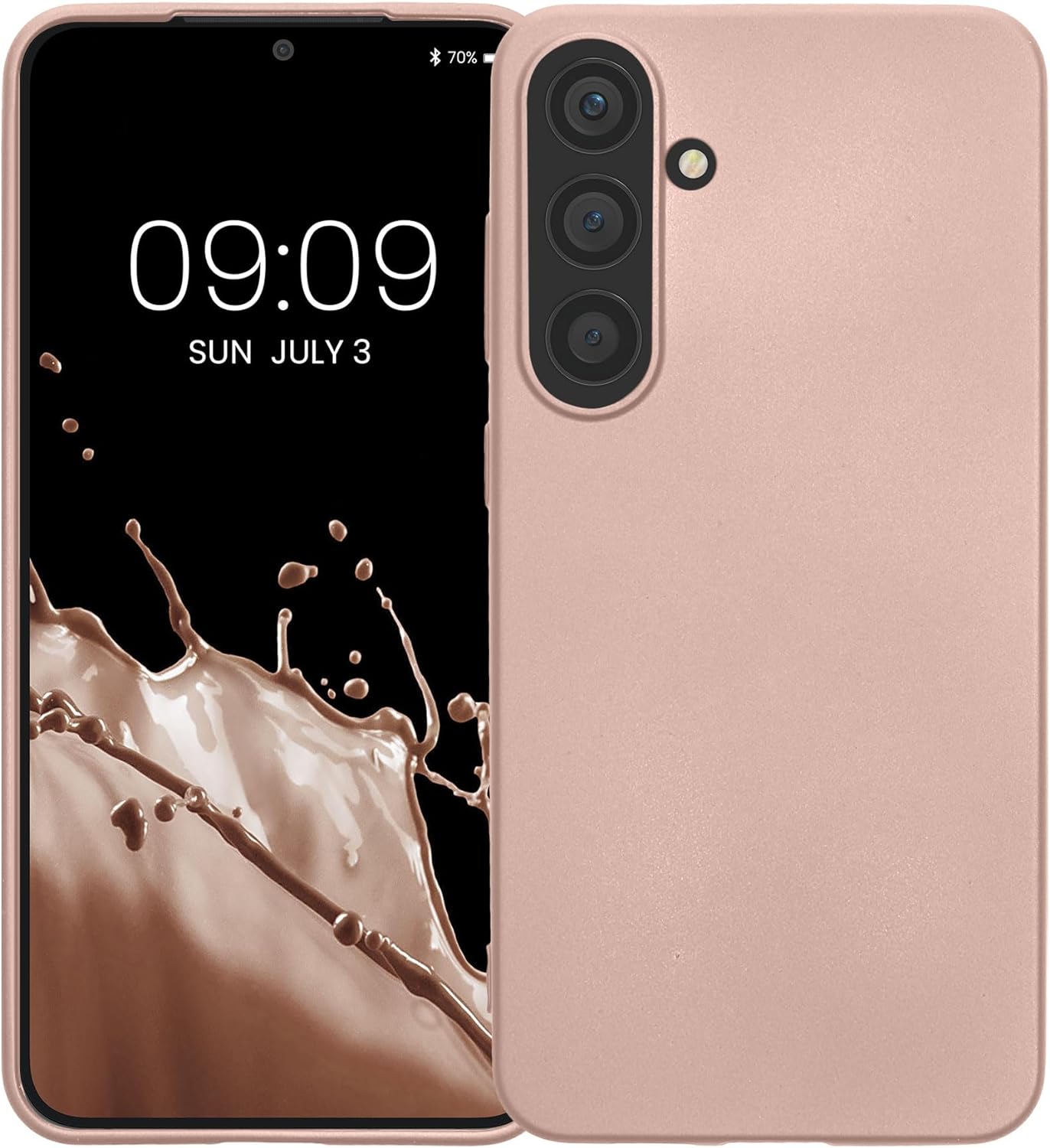 KW Samsung Galaxy S24+ Θήκη Σιλικόνης TPU - Metallic Rose Gold