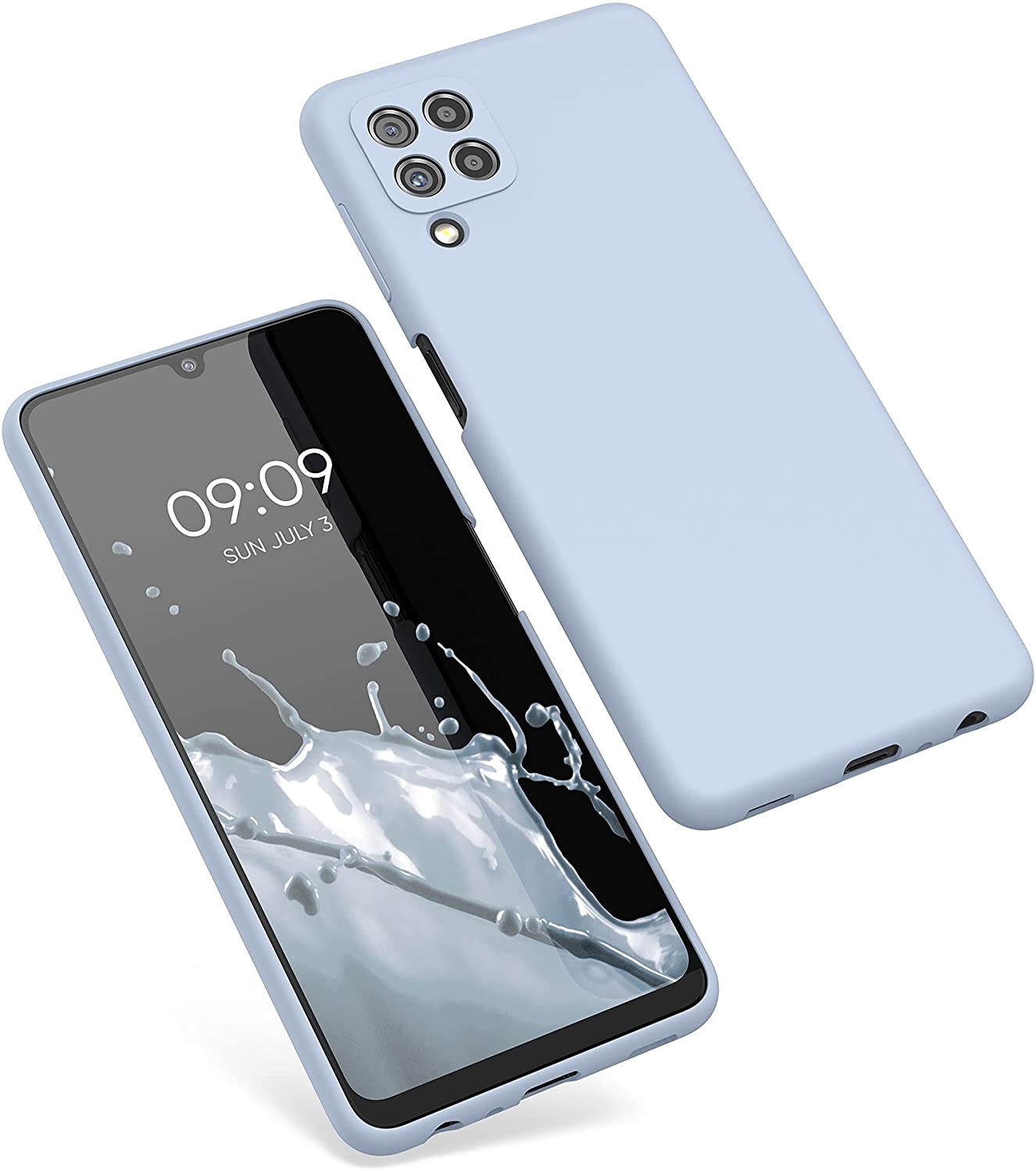 KW Samsung Galaxy A22 4G Θήκη Σιλικόνης Rubberized TPU - Light Blue Matte - 55500.58