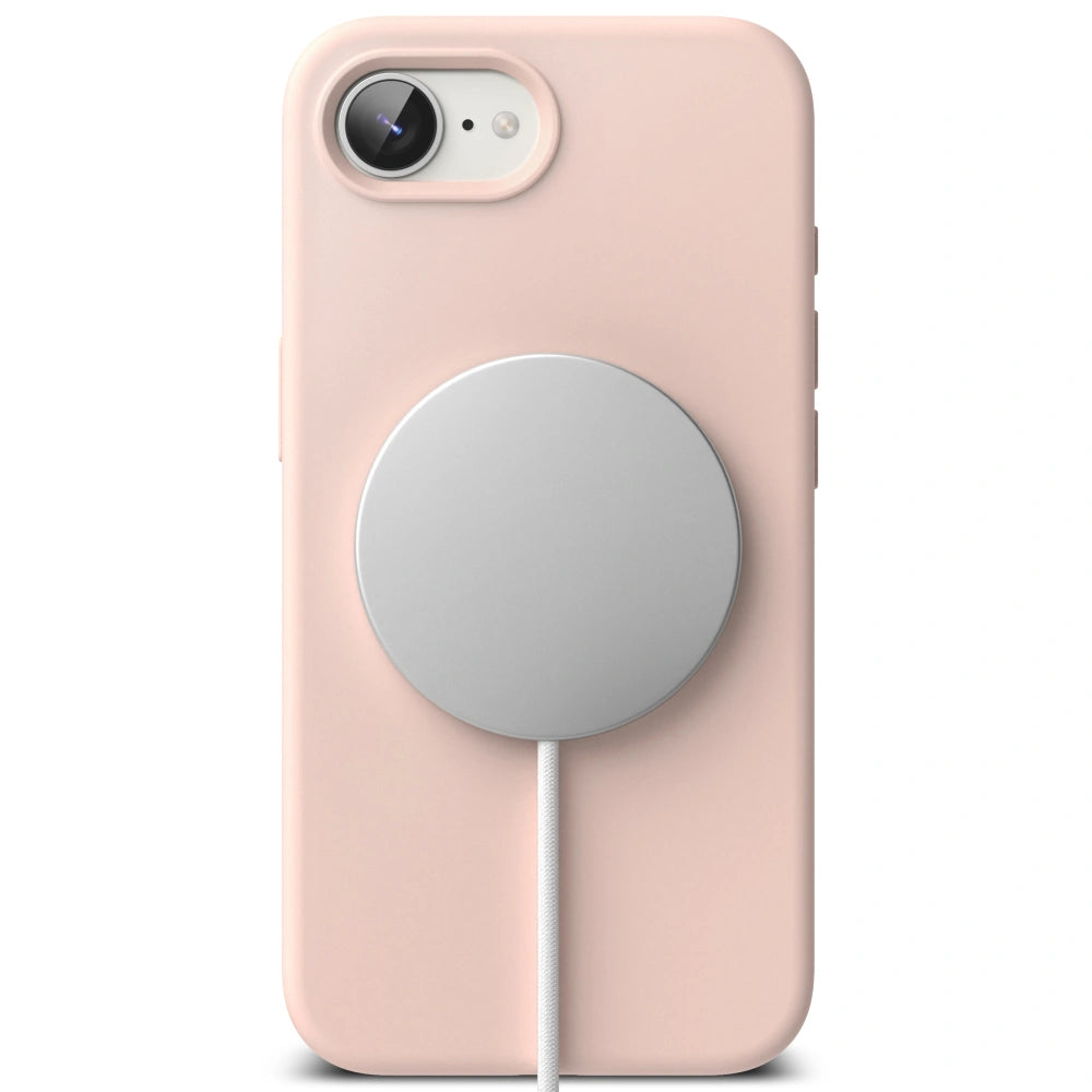 Ringke iPhone 16e Silicone Magnetic MagSafe Case Θήκη Σιλικόνης με MagSafe - Pink Sand