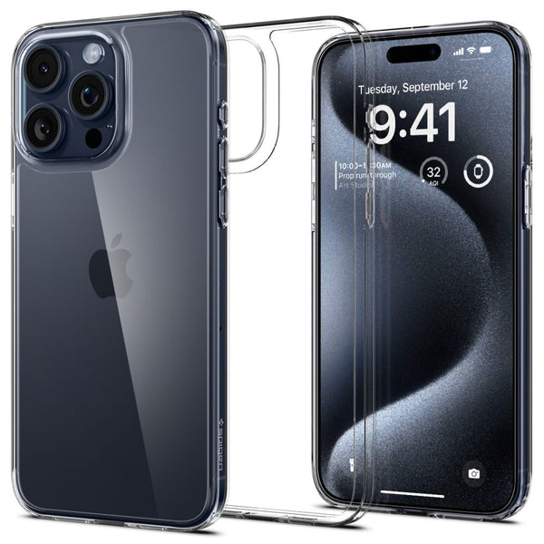 Spigen iPhone 15 Pro AirSkin Hybrid Σκληρή Θήκη - Crystal Clear - likebrands.gr