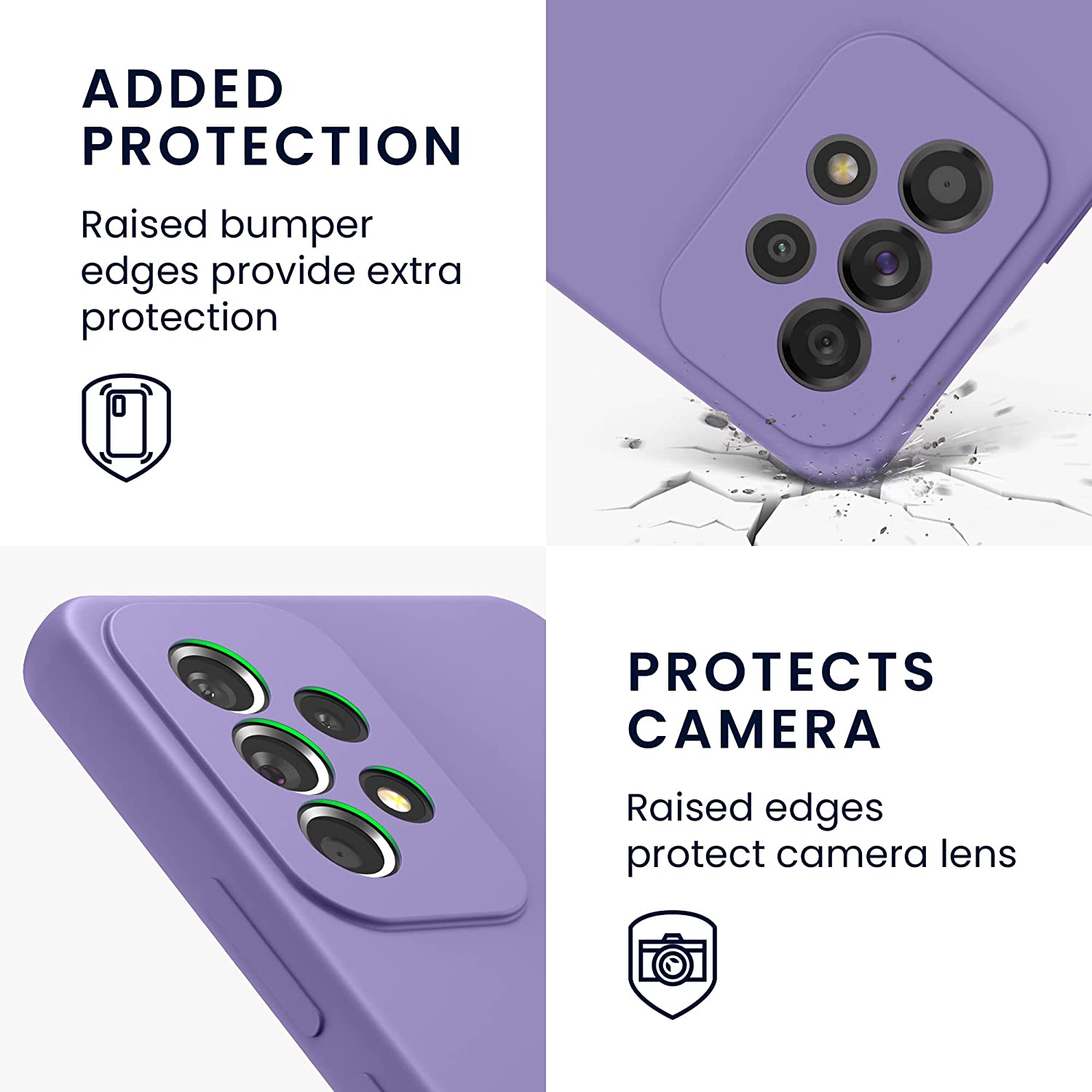 KW Samsung Galaxy A53 5G Θήκη Σιλικόνης Rubberized TPU - Violet Purple - 57835.222